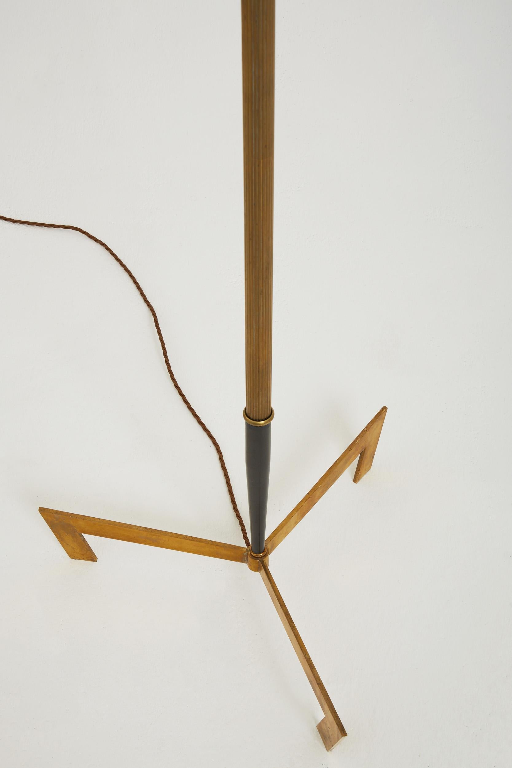 Mid-Century Brass Floor Lamp 1