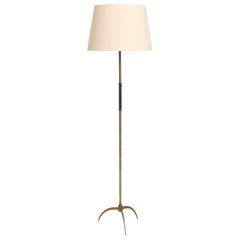 Lampadaire en laiton du milieu du siècle