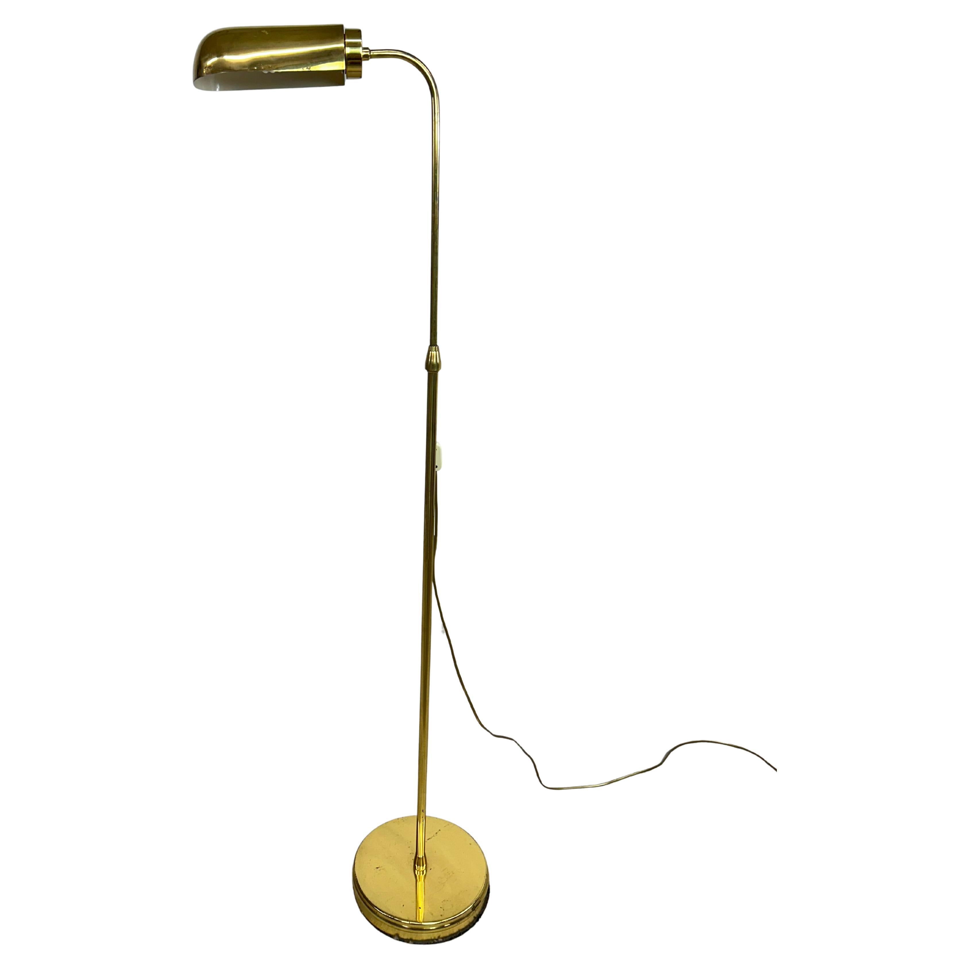 Mid-century brass floor lamp