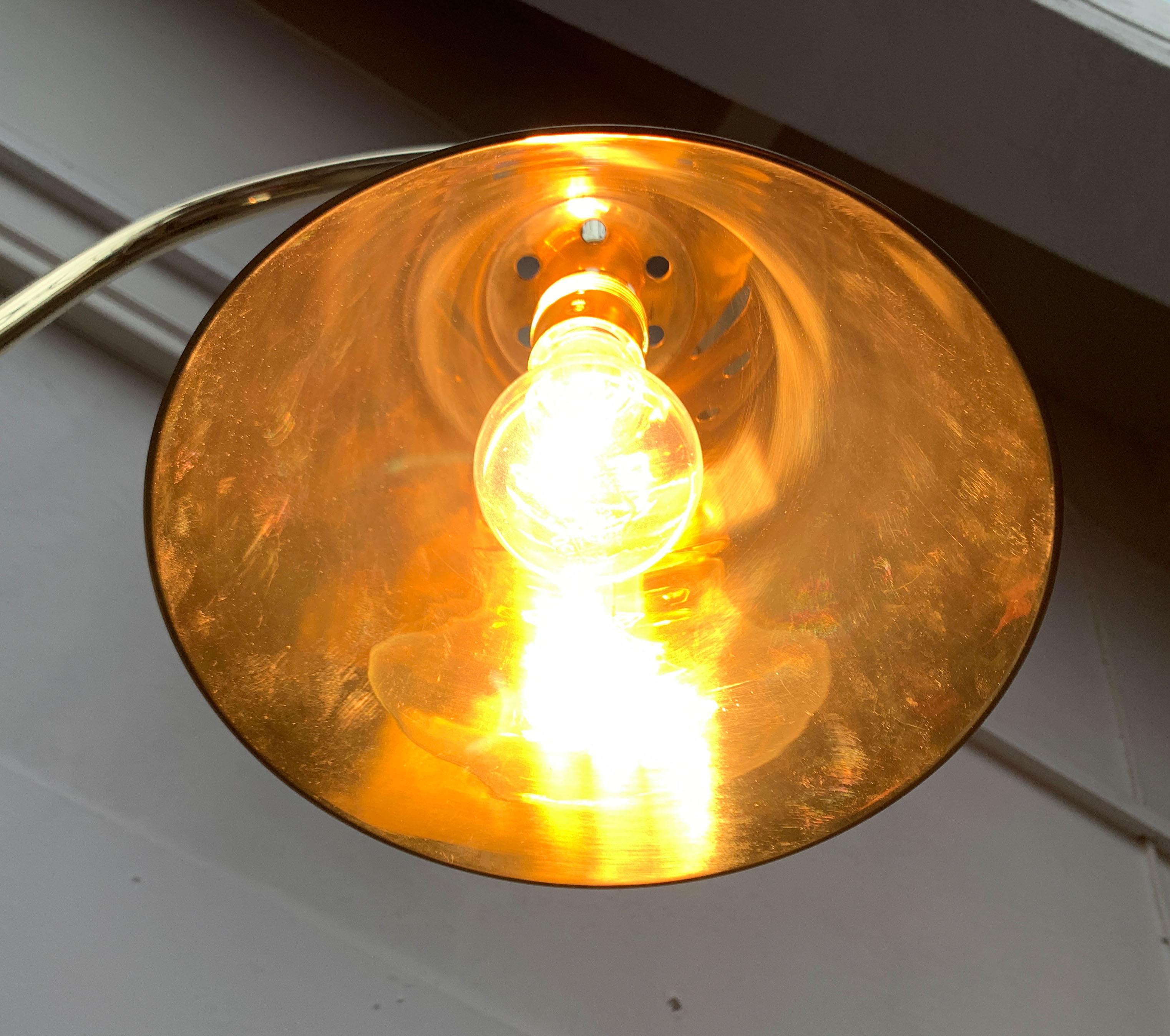 Lampada da terra in ottone di metà secolo nello stile di Jacques Adnet per Valenti, Spagna in vendita 8