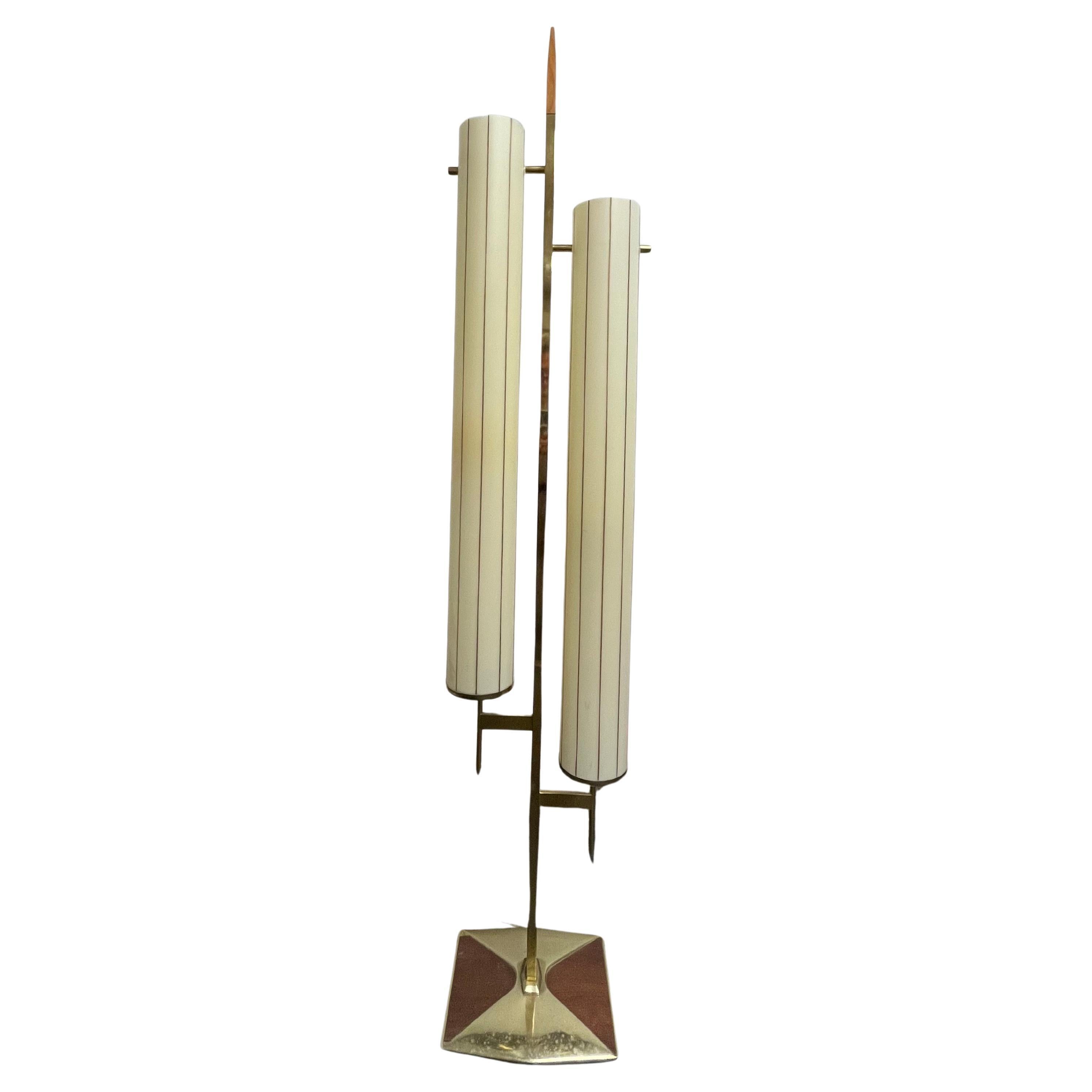 Mid Century Brass Floor Lamp Parzinger Laurel Thurston