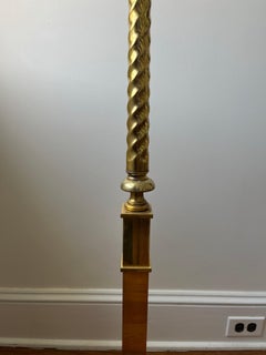 Mid Century Brass Floor Lamp Pierced