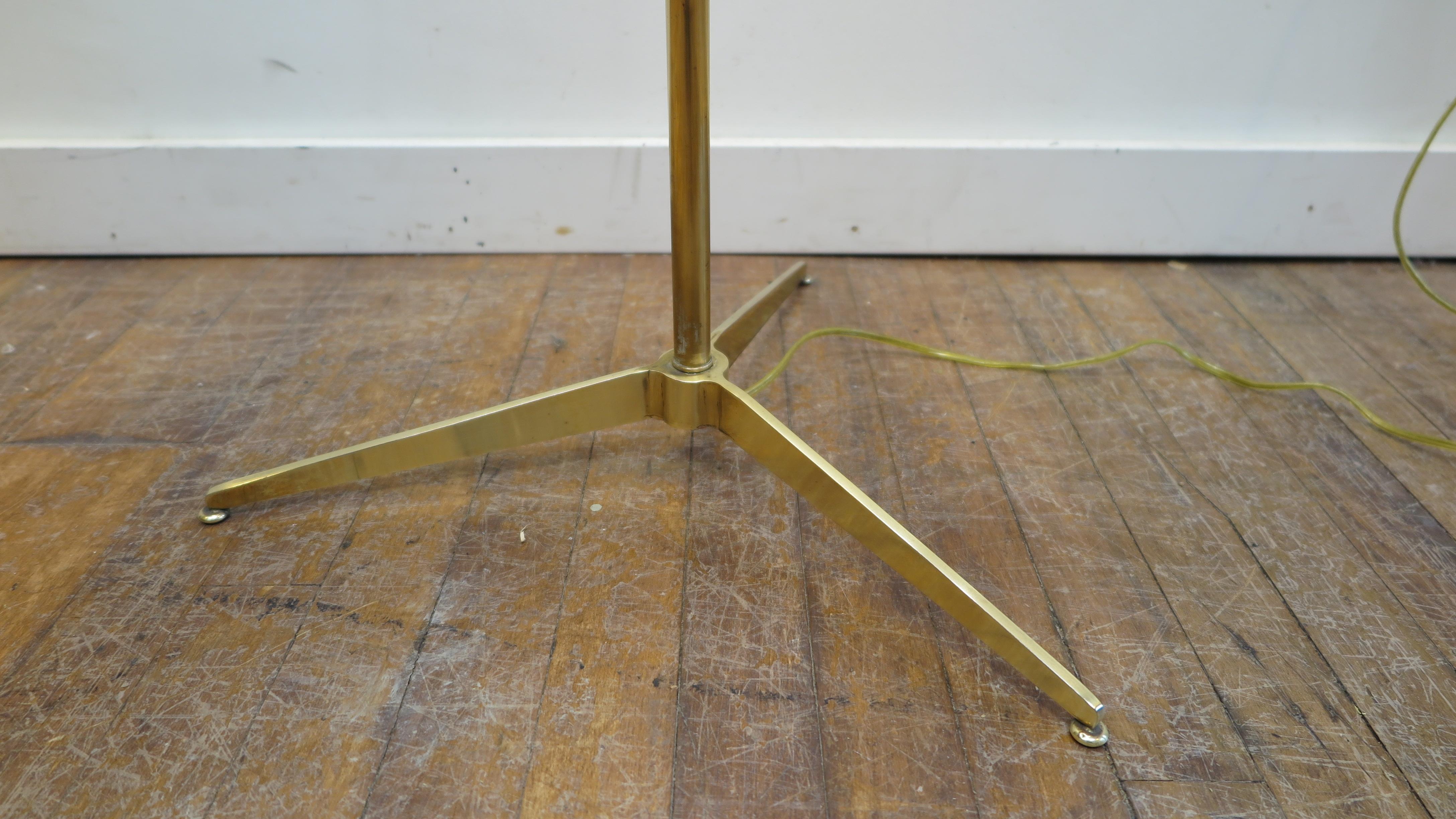 Mid-Century Modern Midcentury Brass Floor Lamp Triennale For Sale