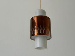 Mid-Century Brass Frame and Glass Ceiling Lamp, 1960s, Germany