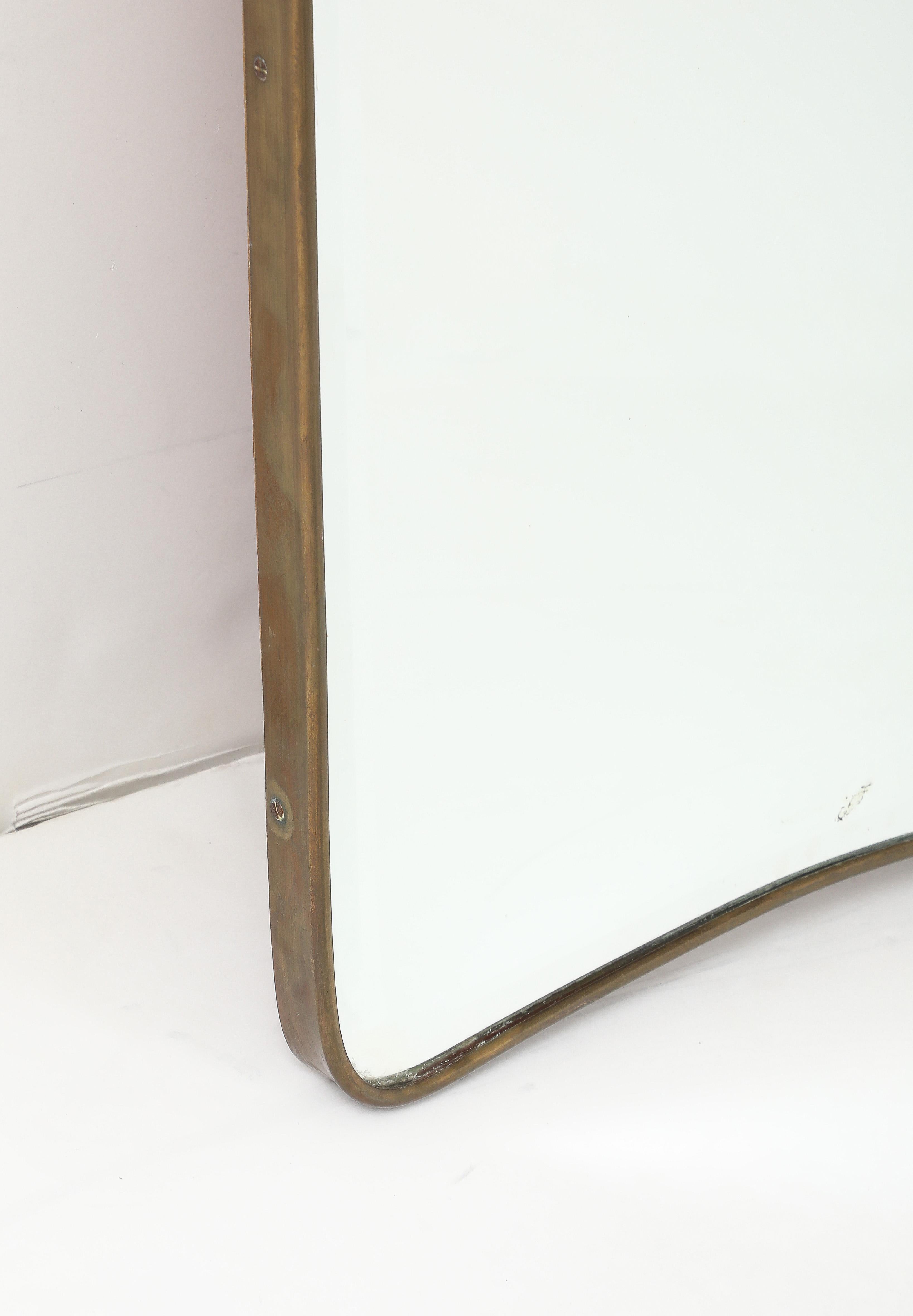 Miroir biseauté du milieu du siècle dernier dans le style de Gio Ponti, Italie, 1950 en vente 4