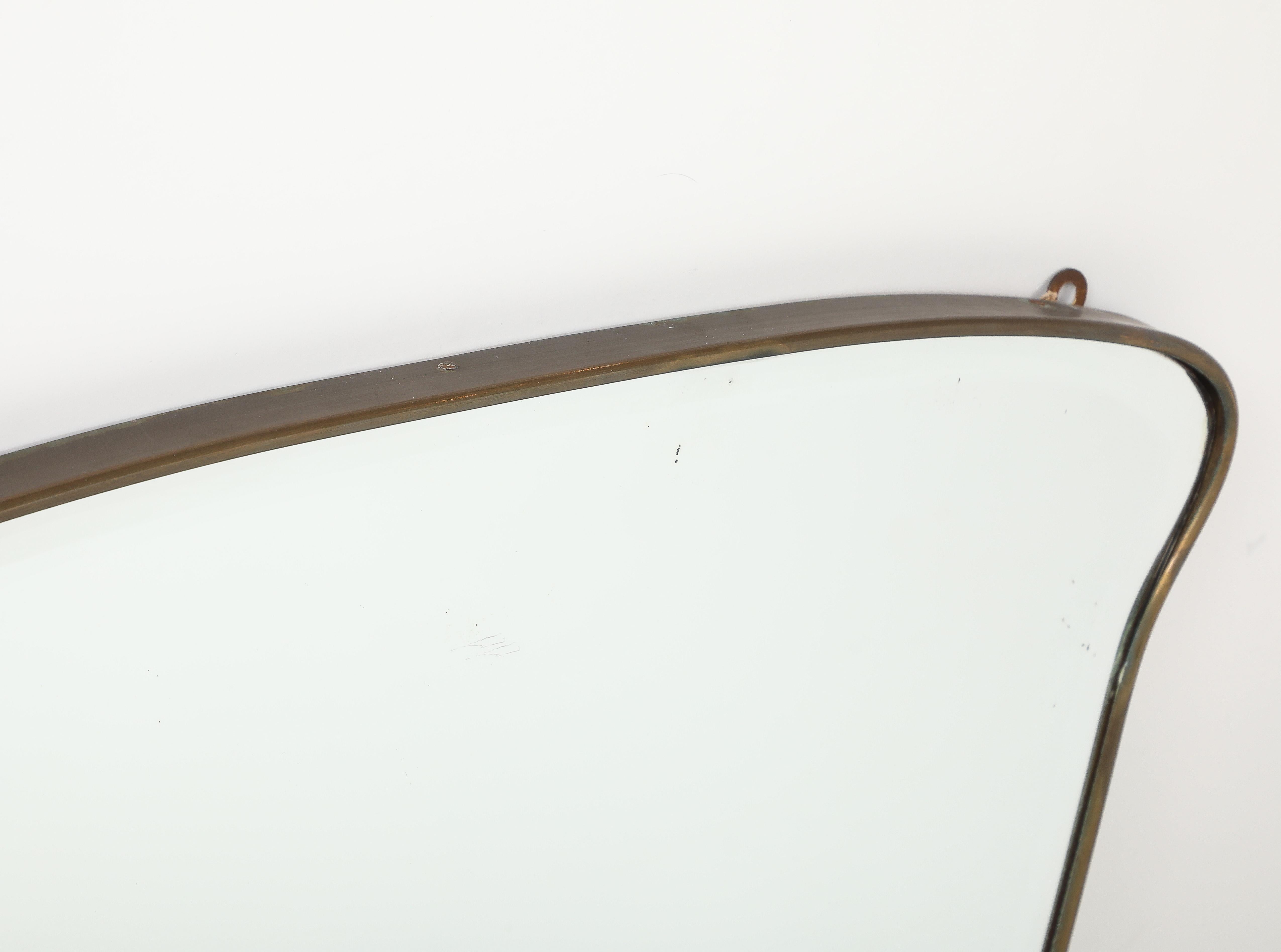 Miroir biseauté du milieu du siècle dernier dans le style de Gio Ponti, Italie, 1950 en vente 5