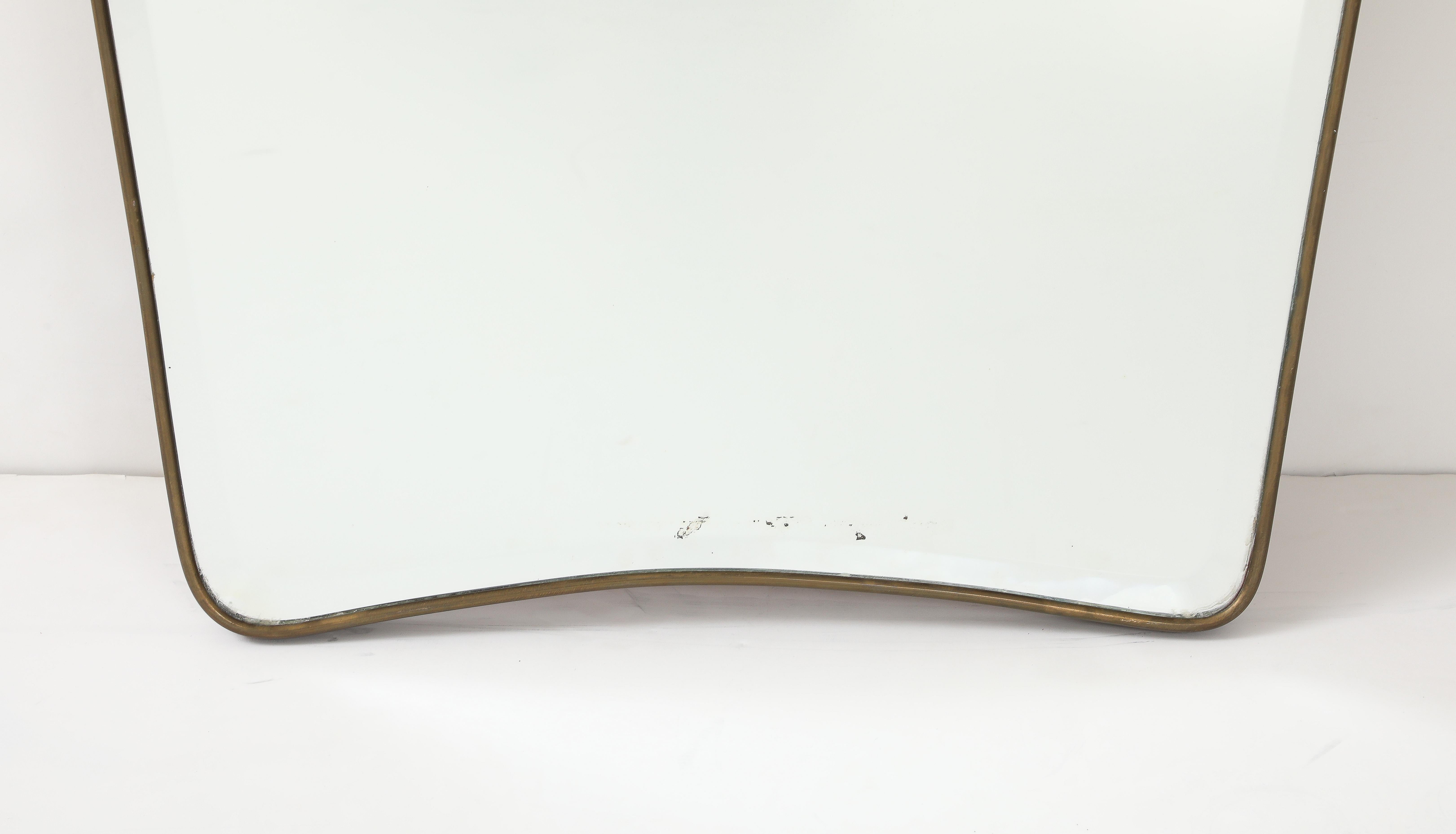 Miroir biseauté du milieu du siècle dernier dans le style de Gio Ponti, Italie, 1950 en vente 1