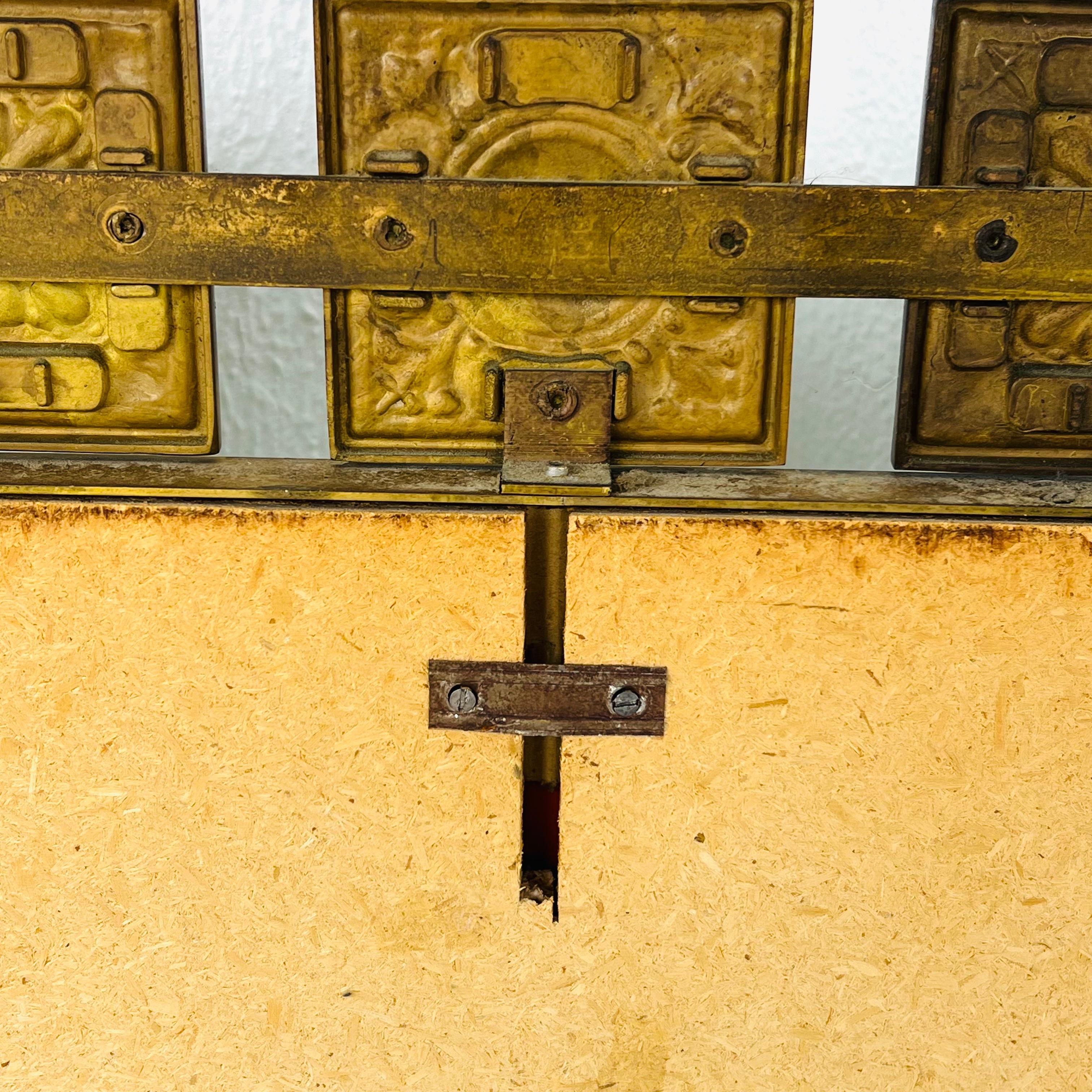 Mid Century Brass Framed Mirror For Sale 8