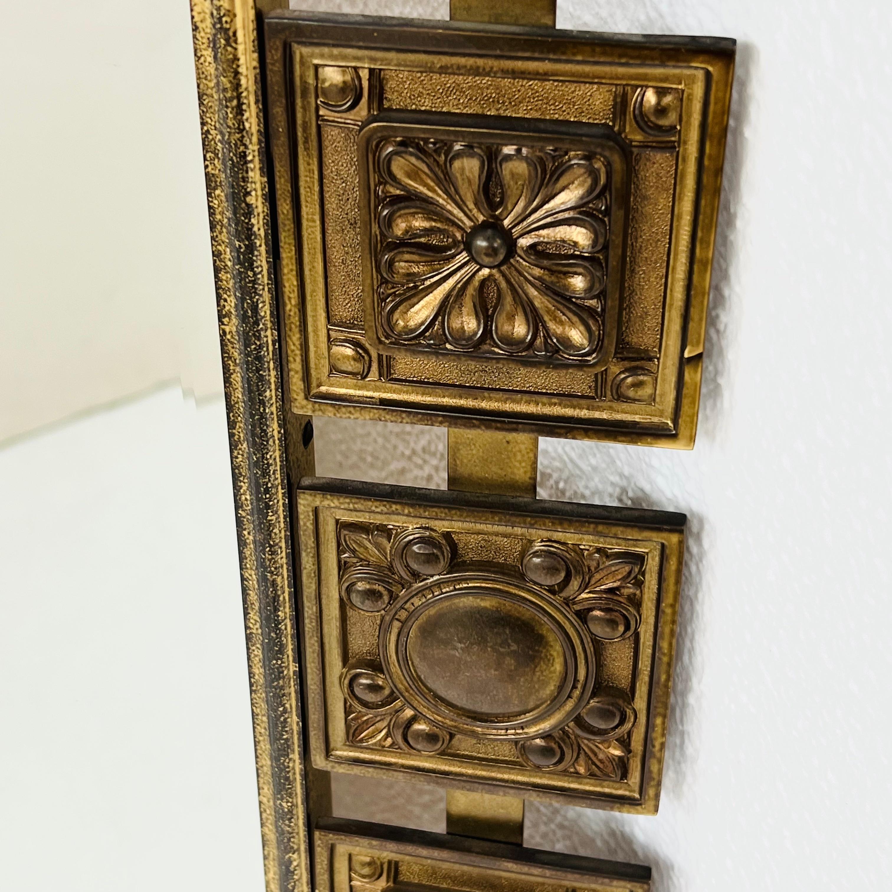 Mid Century Brass Framed Mirror For Sale 2
