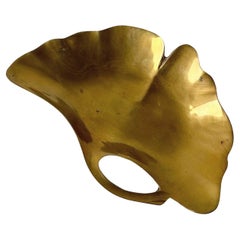 Mid-Century Brass Ginko Leaf Vide-Poche Catchall