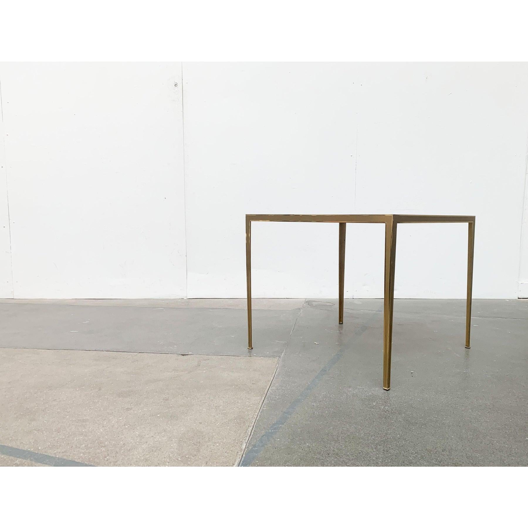 Mid-Century Modern Table de canapé en laiton et verre du milieu du siècle, Vereinigte Werkstätten, années 1960 en vente