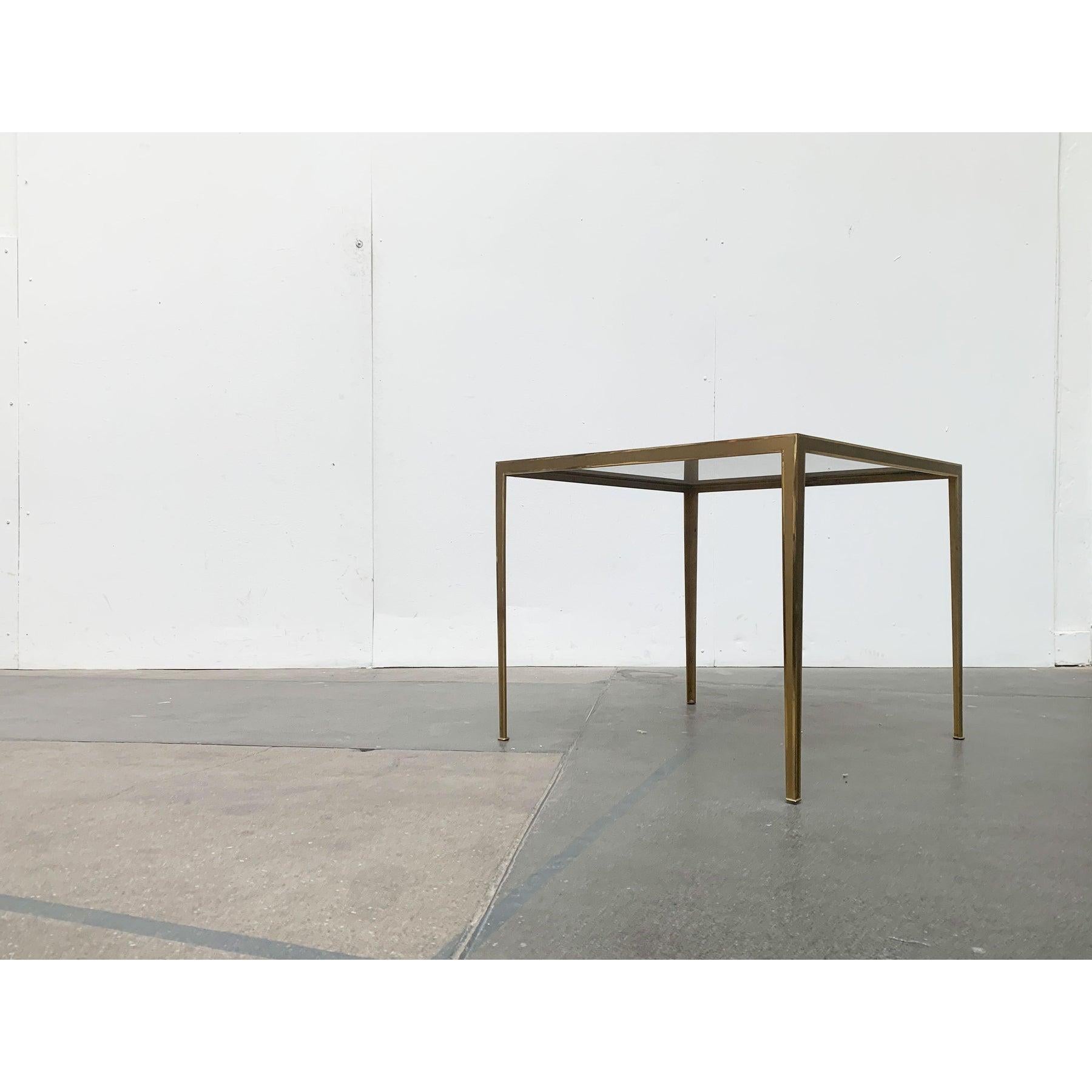 Table de canapé en laiton et verre du milieu du siècle, Vereinigte Werkstätten, années 1960 Excellent état - En vente à Hamburg, DE