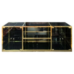 Mid-Century Brass, Glass Sideboard in the Style of Maison Jansen / Romeo Rega