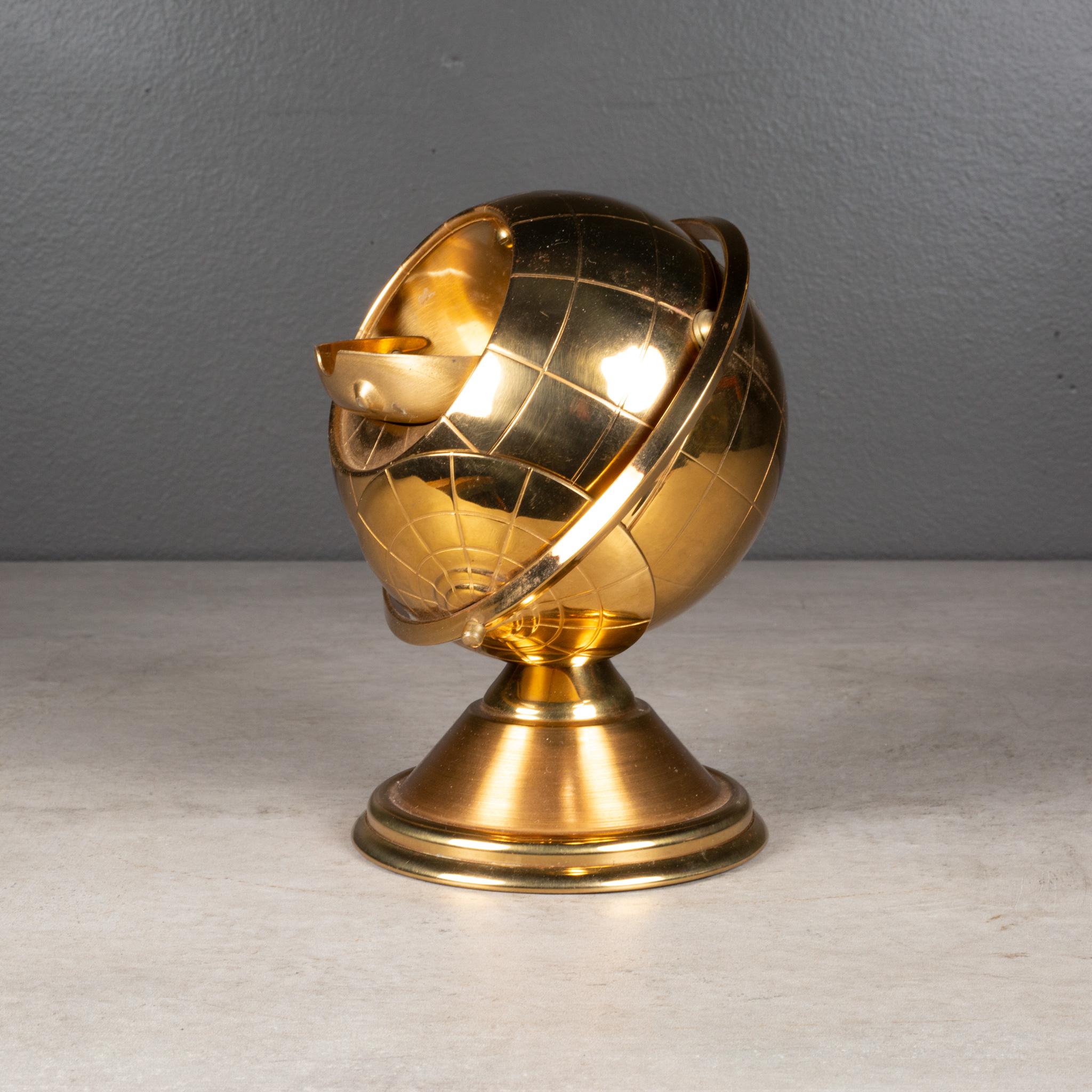 Mid-Century Modern Mid-century Brass Globe Ashtray c.1960