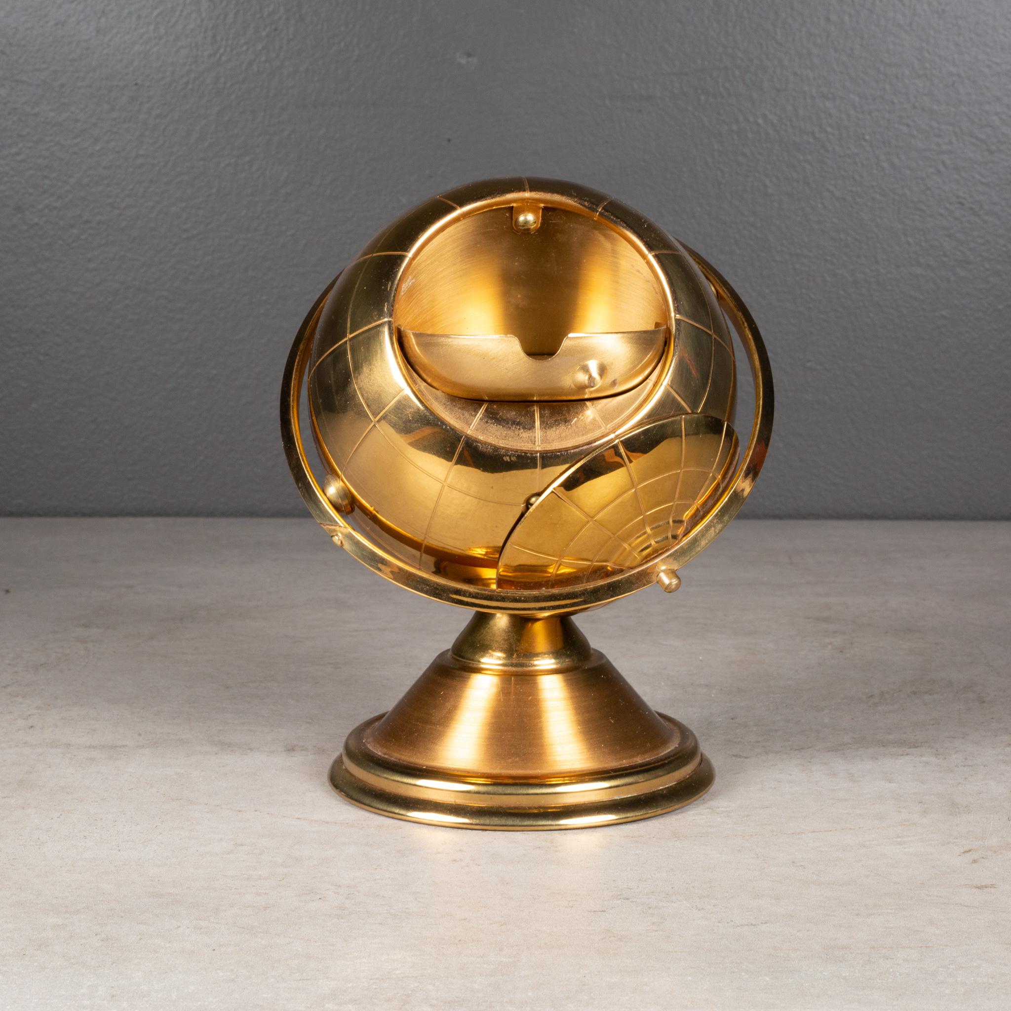 20th Century Mid-century Brass Globe Ashtray c.1960