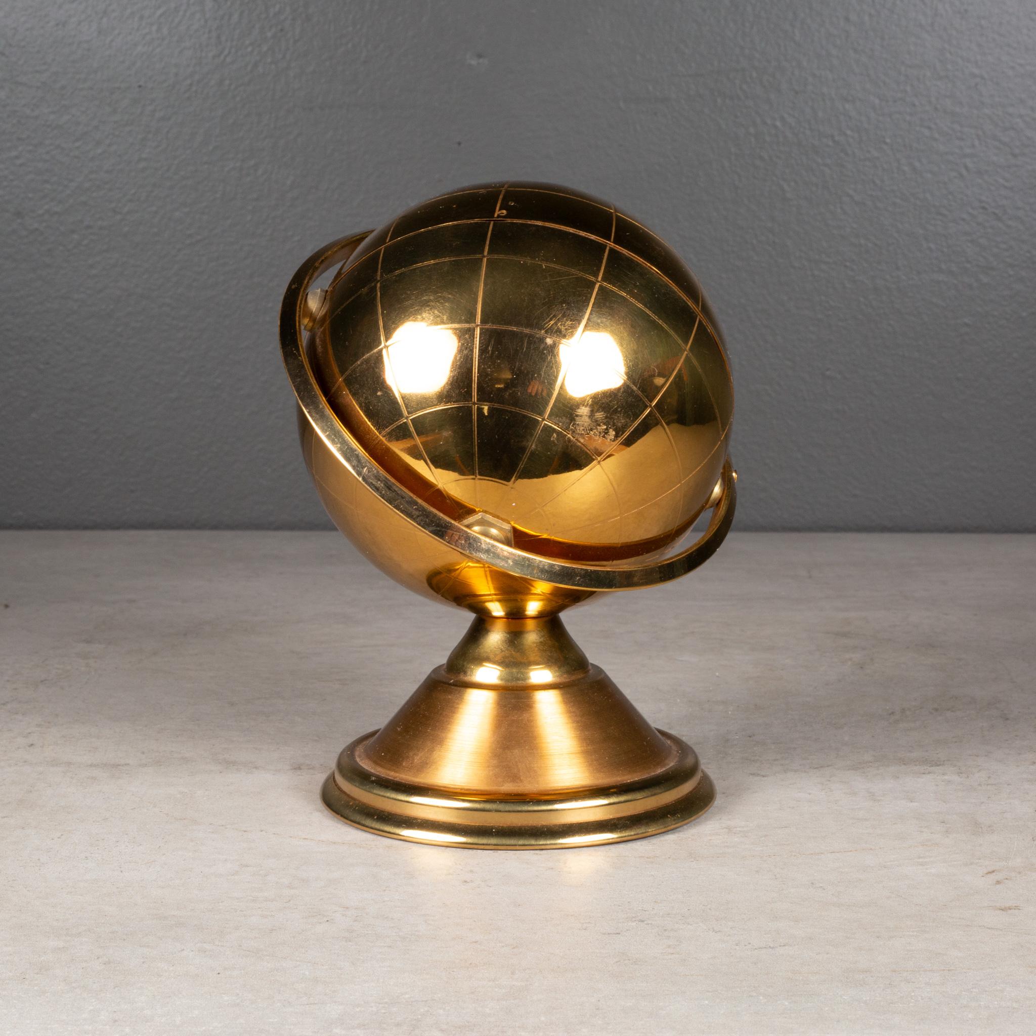 Mid-century Brass Globe Ashtray c.1960 1
