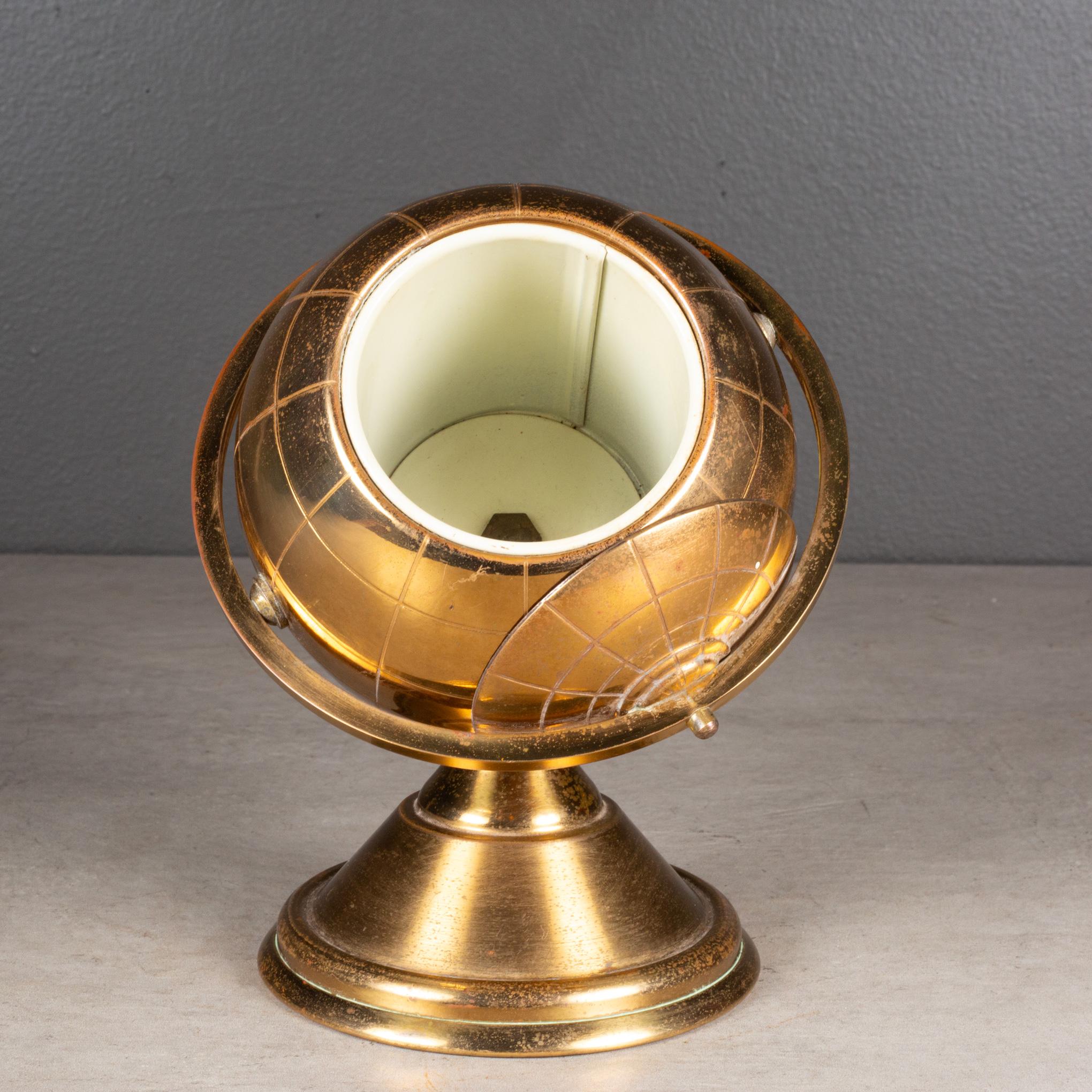 Mid-century Brass Globe Cigarette Holder c.1960 1
