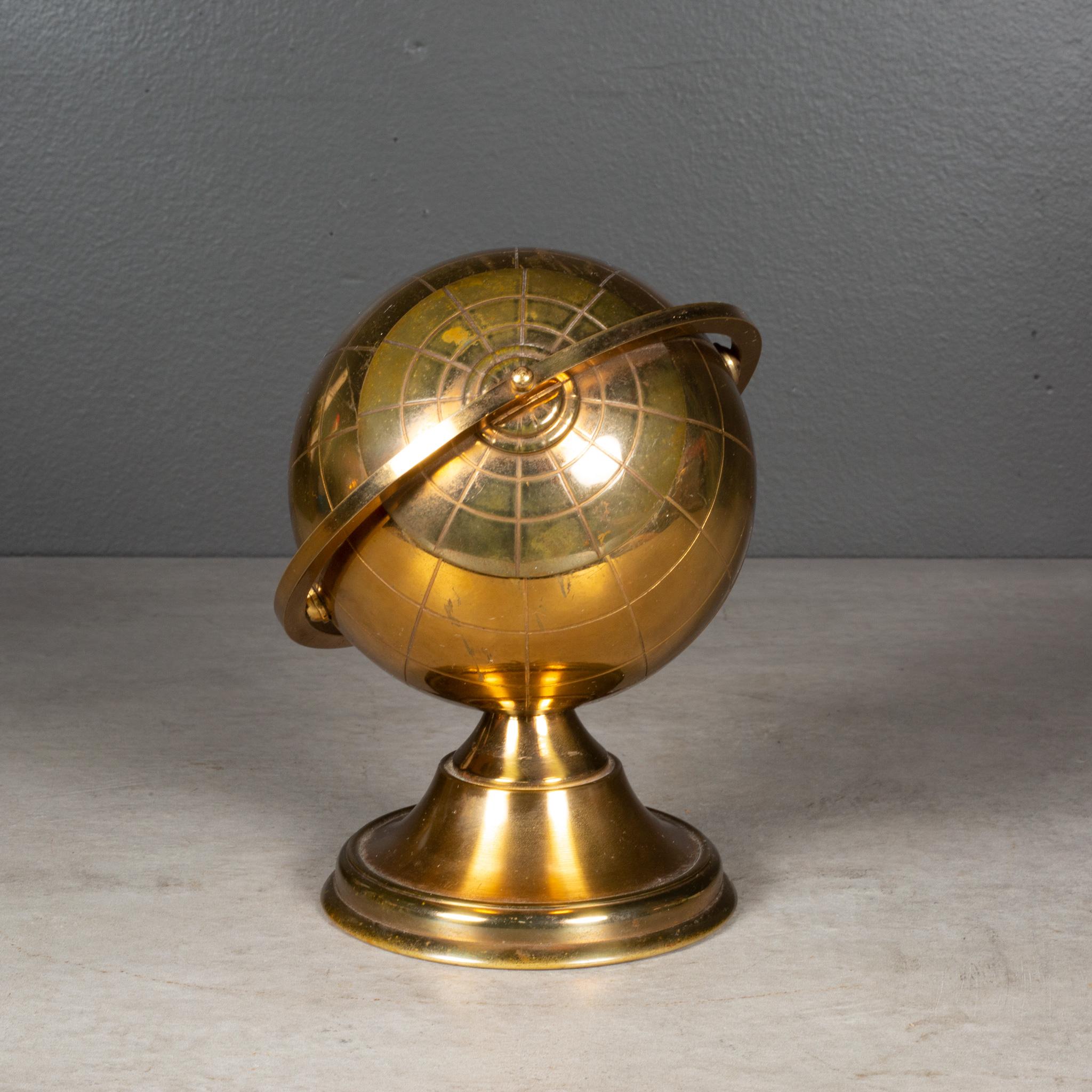 Mid-Century Modern Mid-century Brass Globe Cigarette Holder, circa 1960