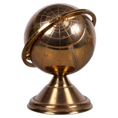 Vintage Midcentury Brass Globe Cigarette Holder, circa 1960