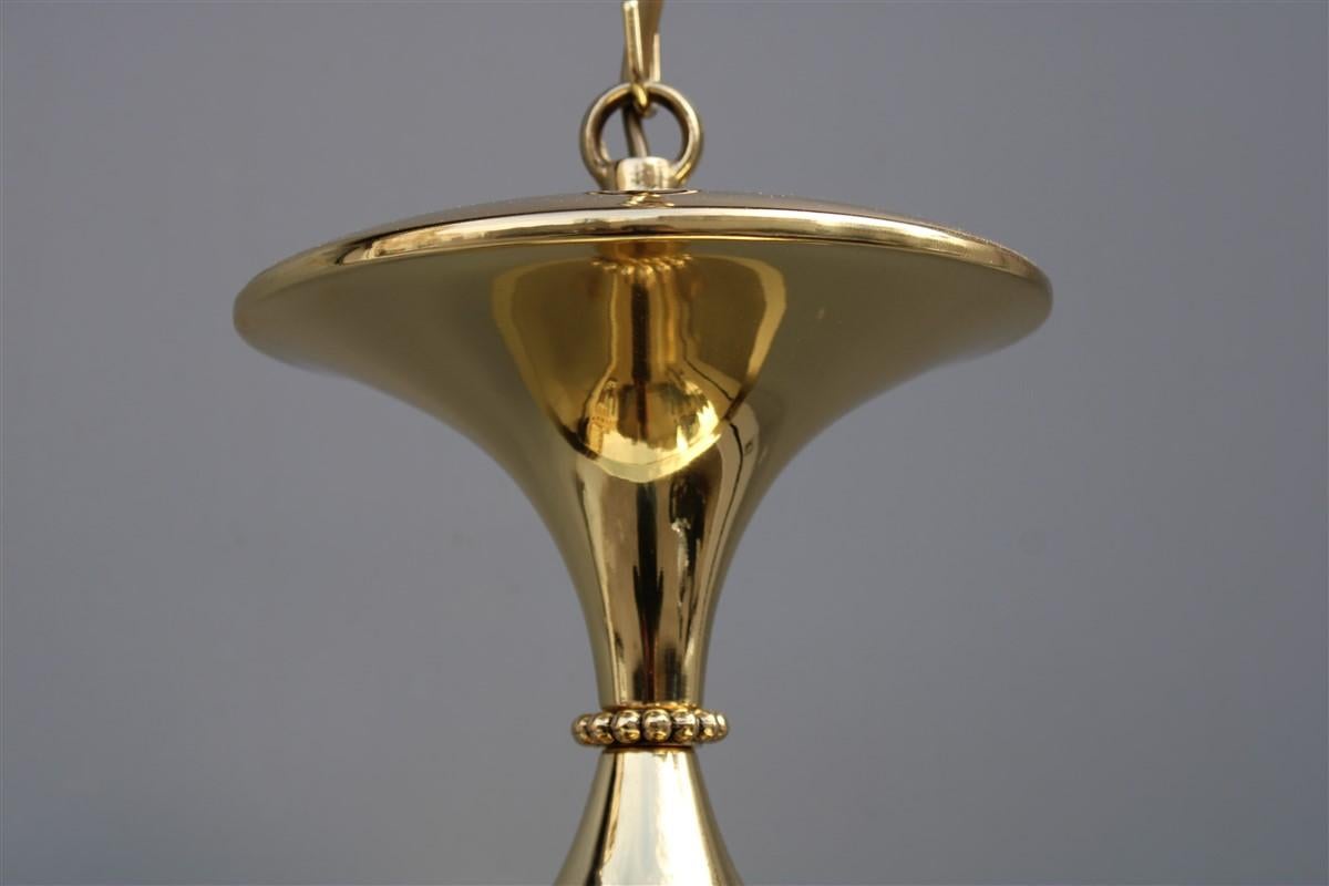 Midcentury Brass Gold Lantern Italian Design Lumi Milano For Sale 1