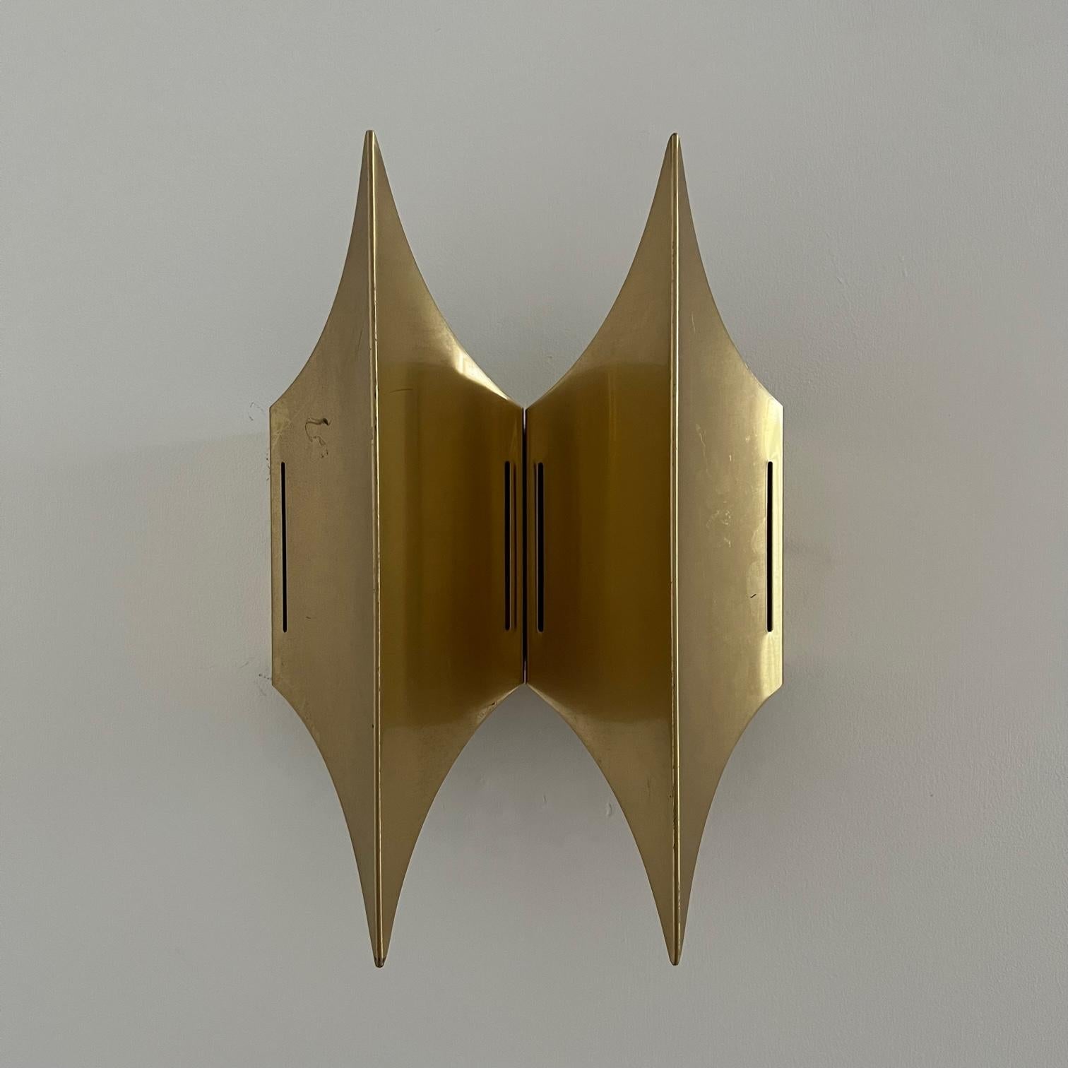 Mid-Century Brass Gothic Wall Lights by Bent Karlby '2 Pieces Available' For Sale 4