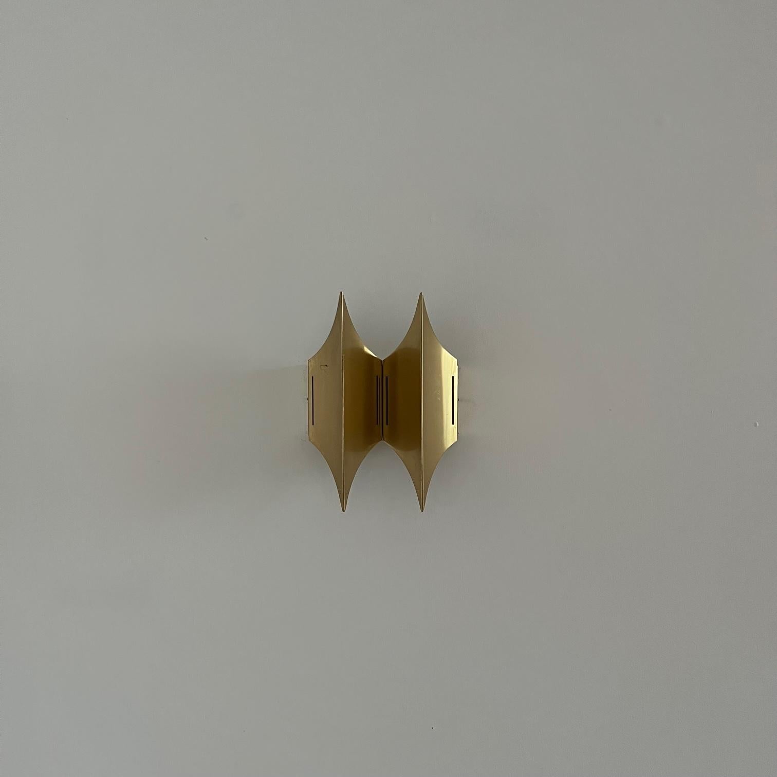Mid-Century Brass Gothic Wall Lights by Bent Karlby '2 Pieces Available' For Sale 9