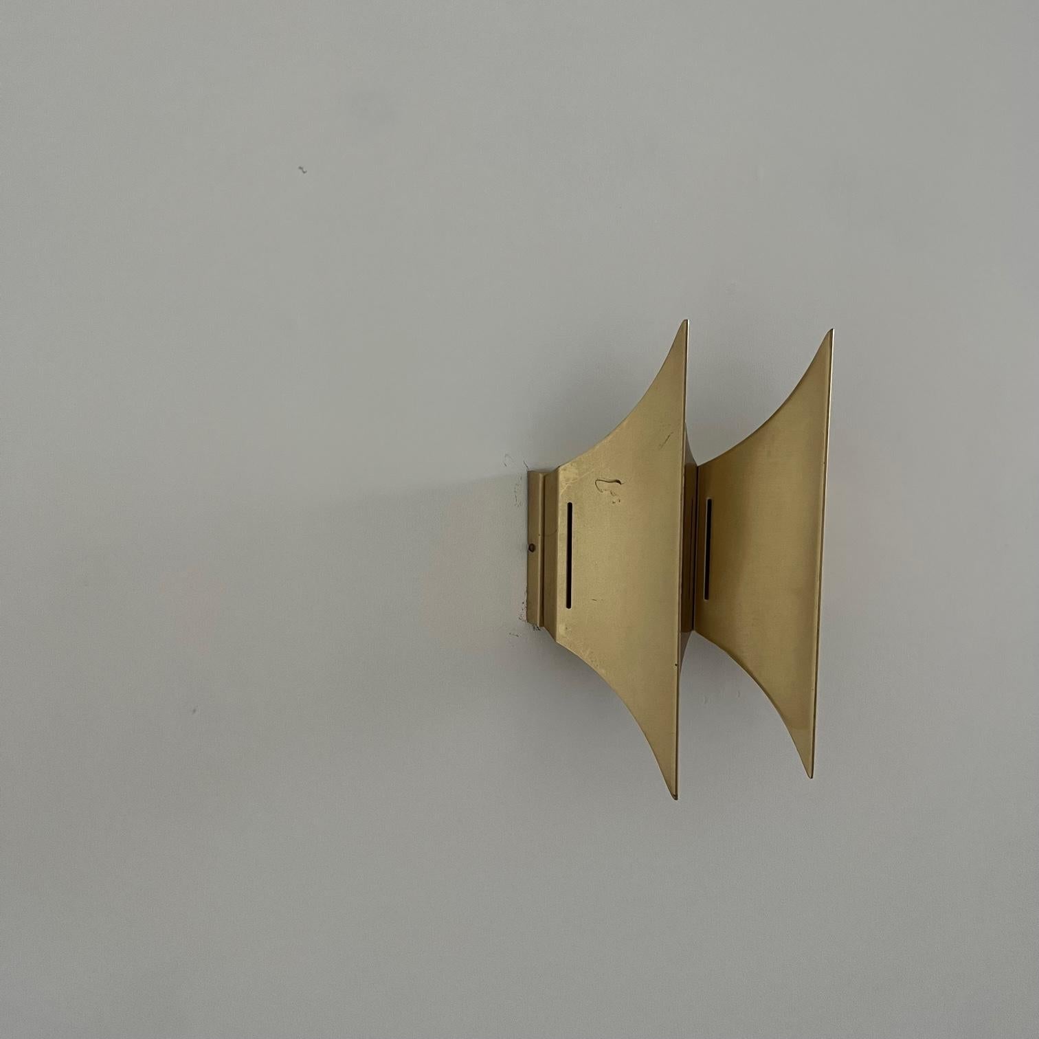 Mid-Century Modern Mid-Century Brass Gothic Wall Lights by Bent Karlby '2 Pieces Available' For Sale