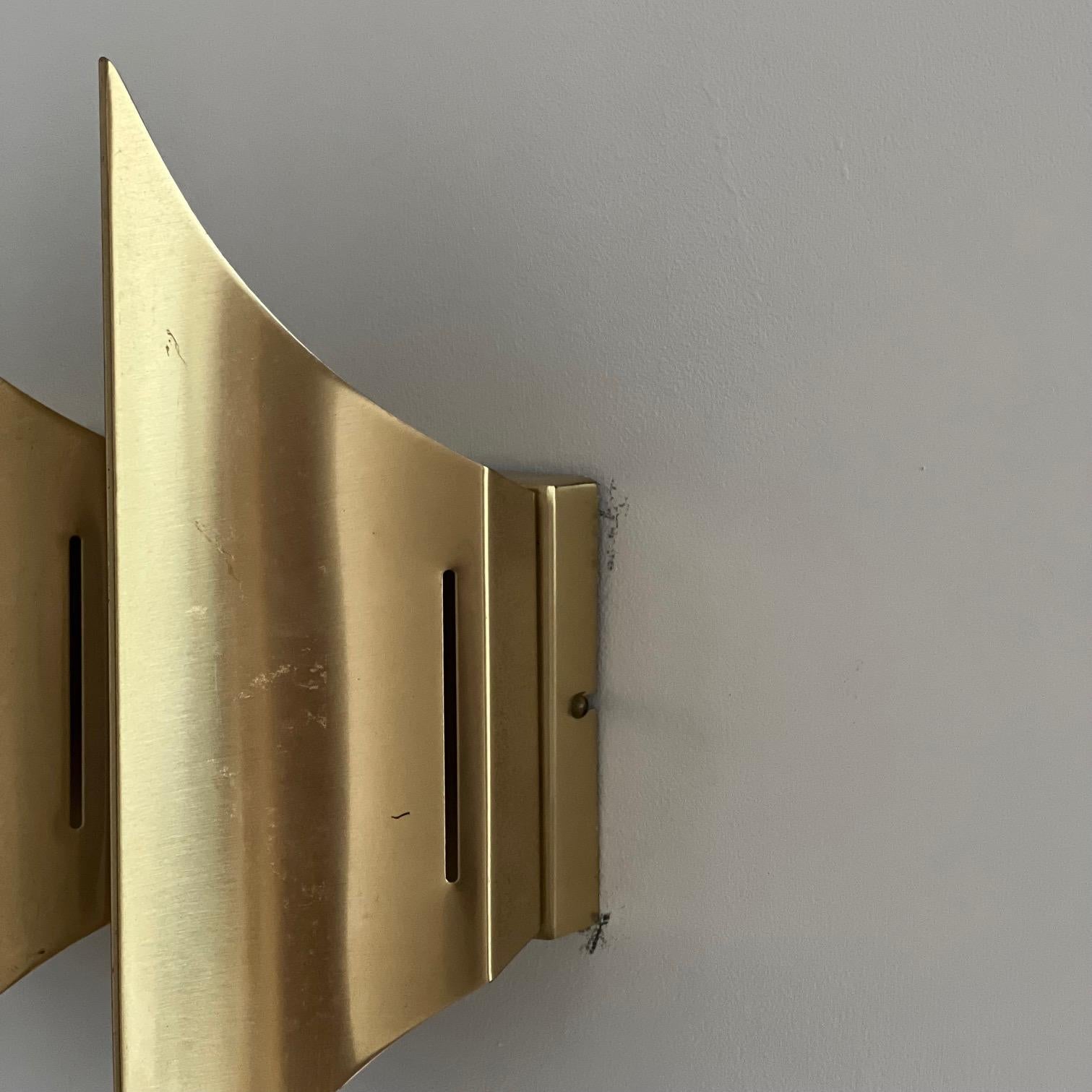 Mid-20th Century Mid-Century Brass Gothic Wall Lights by Bent Karlby '2 Pieces Available' For Sale