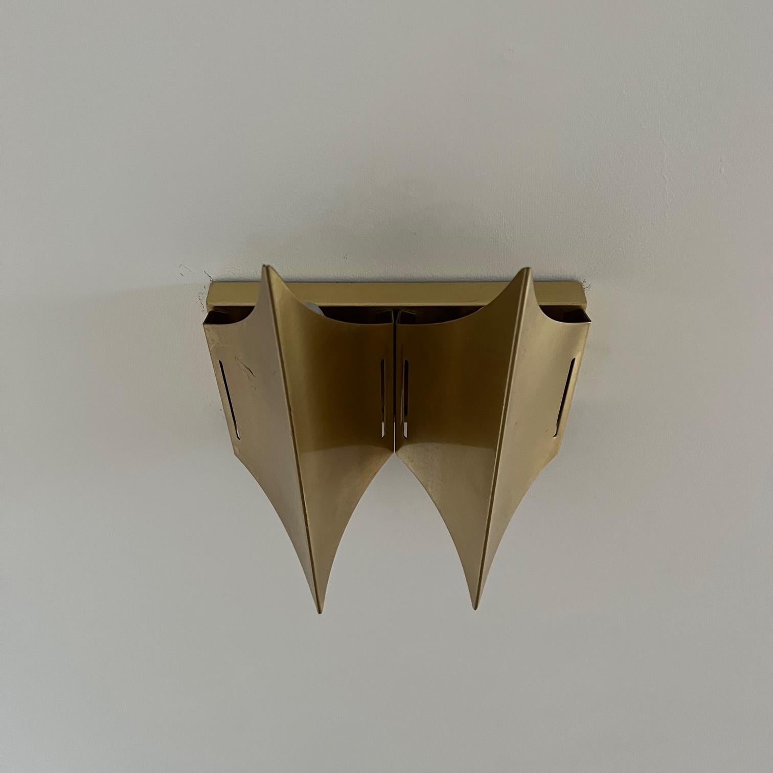 Mid-Century Brass Gothic Wall Lights by Bent Karlby '2 Pieces Available' For Sale 3