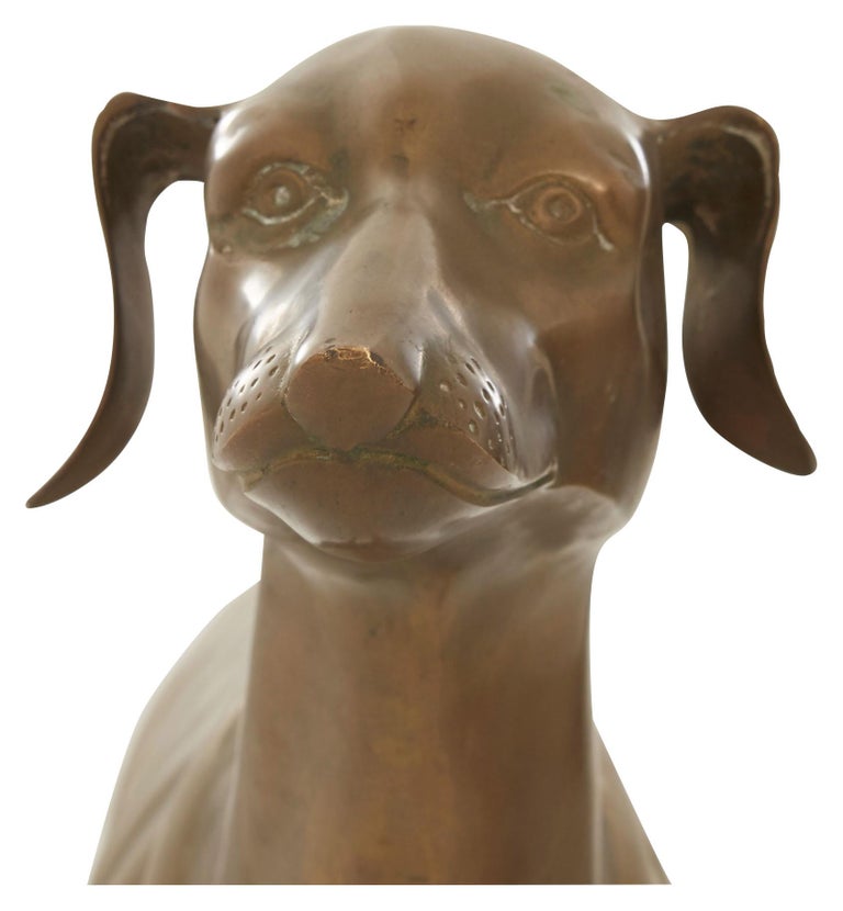 Midcentury Brass Greyhound Statue at 1stDibs