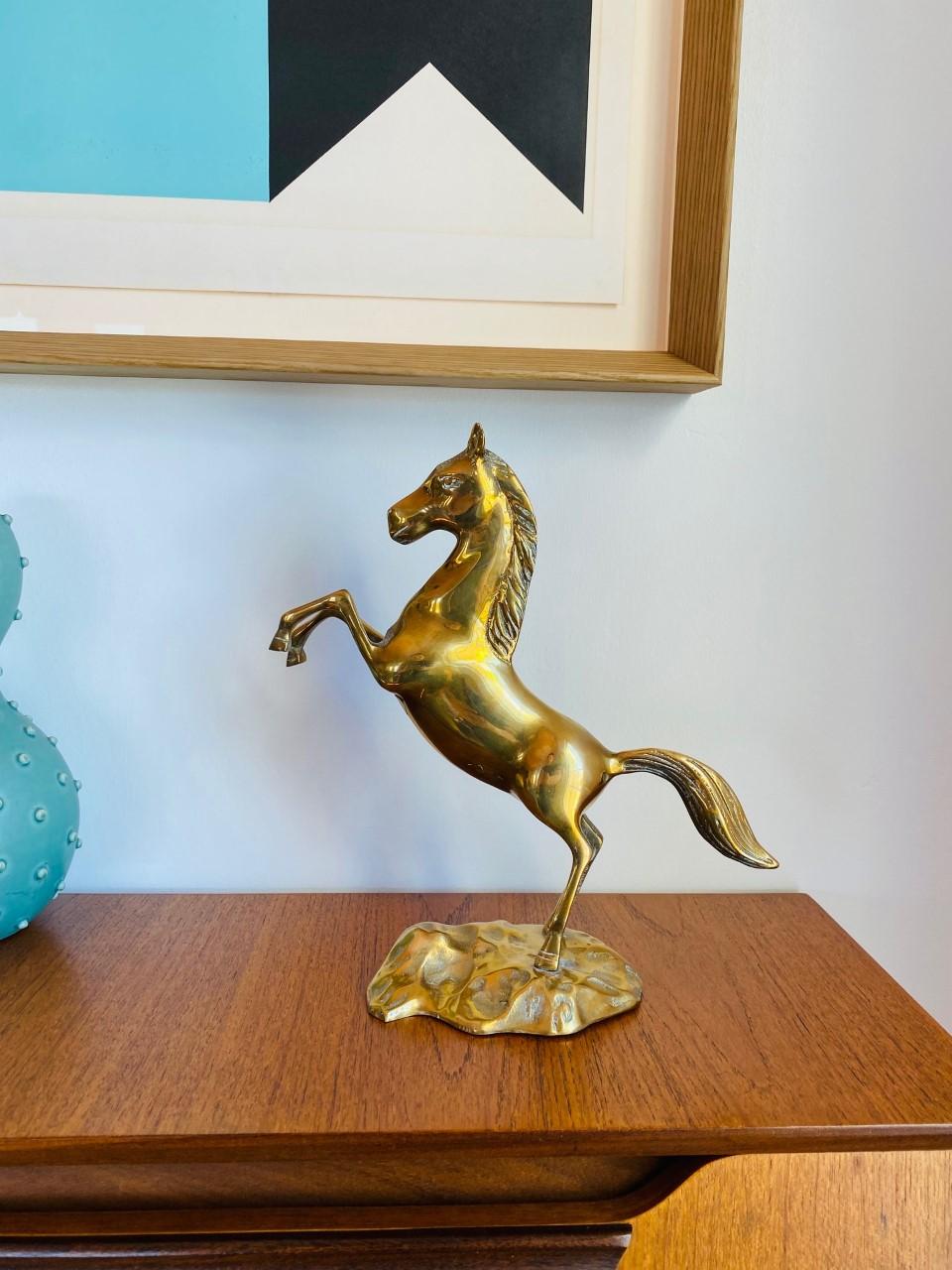 antique brass horse