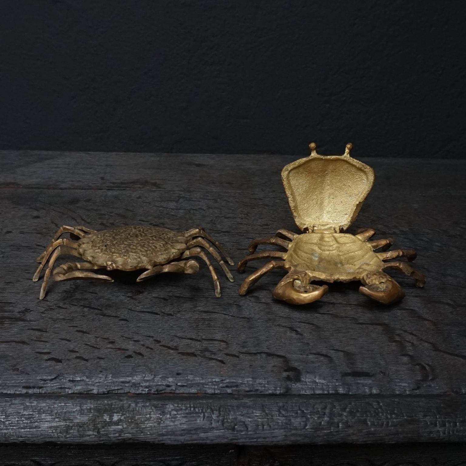 Mid-Century Brass Insects Fly, Spider, Ladybug Ant, Crab Ashtray Trinket Dishes 4