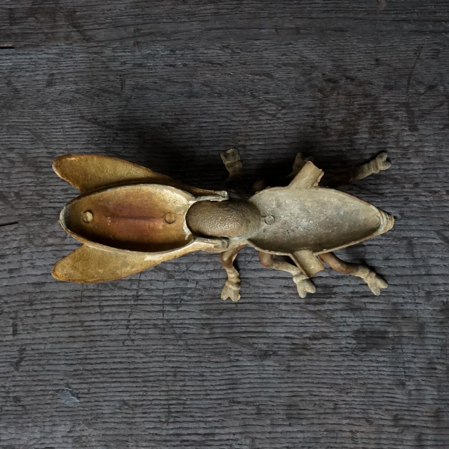 Italian Mid-Century Brass Insects Fly, Spider, Ladybug Ant, Crab Ashtray Trinket Dishes