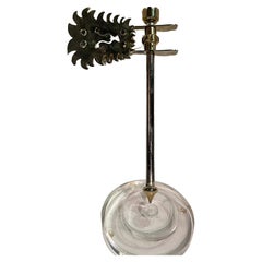 Mid-Century Brass Israeli Purim Noisemaker