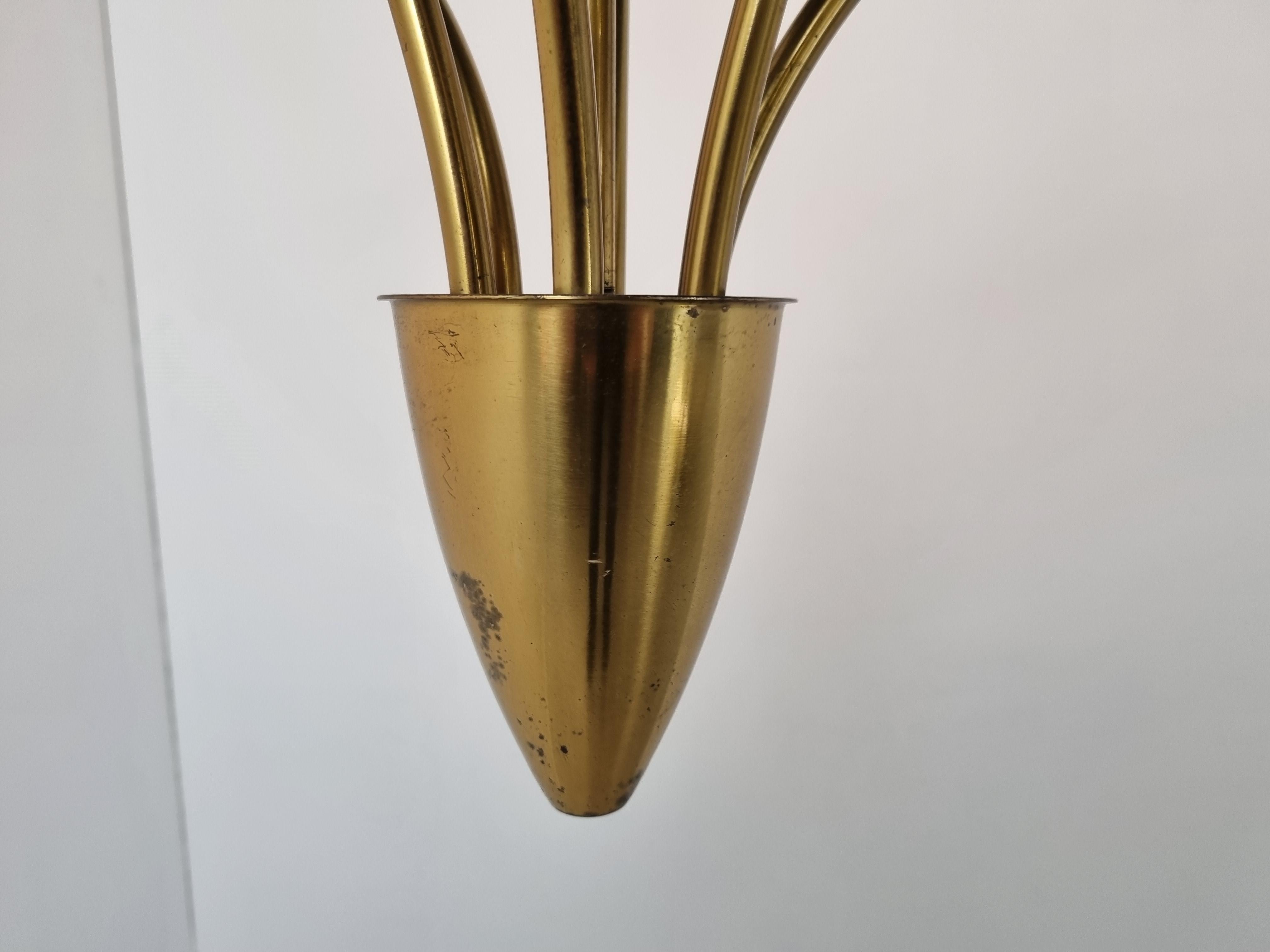 Mid Century Brass Italian Chandelier, 1960s For Sale 3