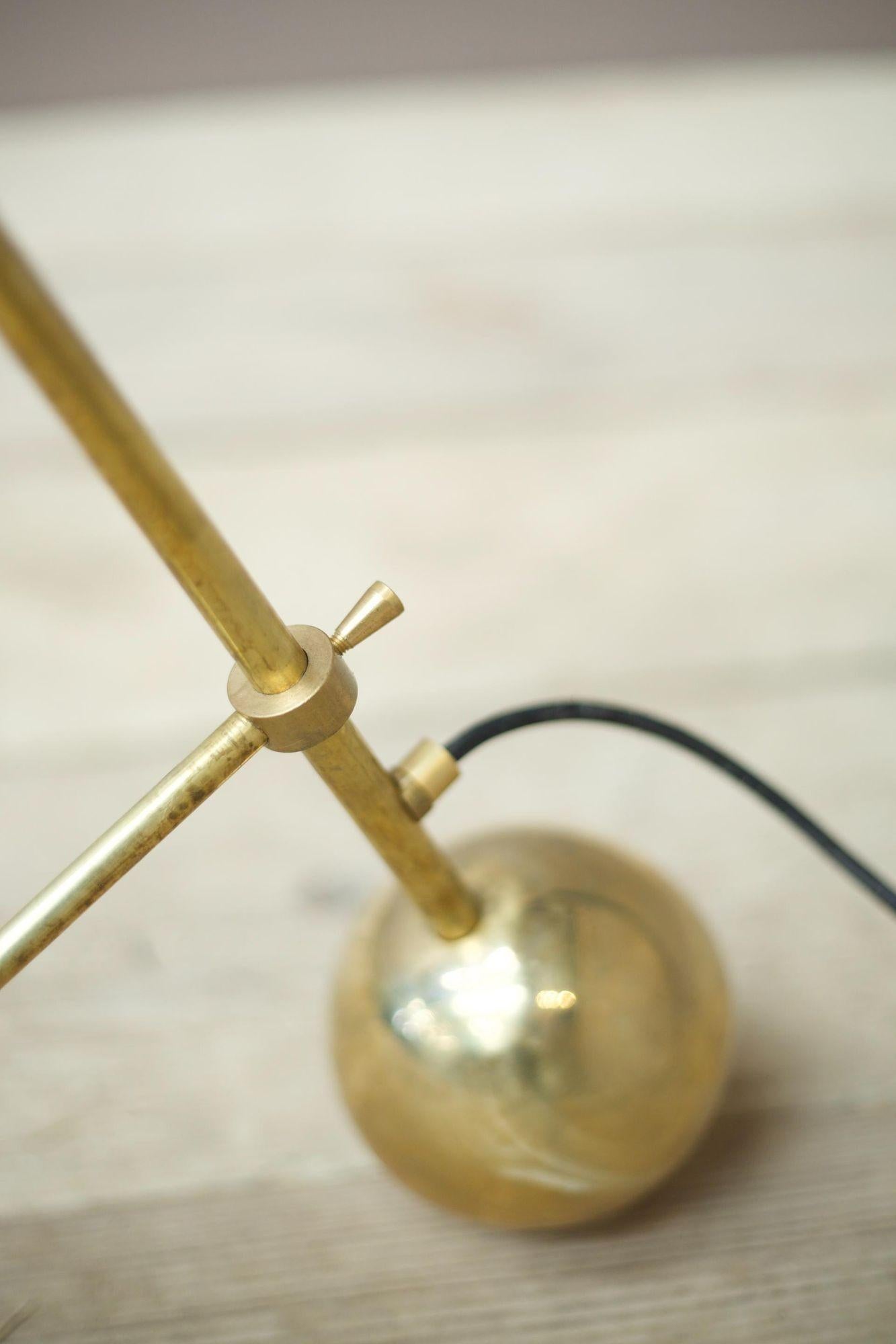 Midcentury Brass Italian Floor Lamp by Stilnovo For Sale 2