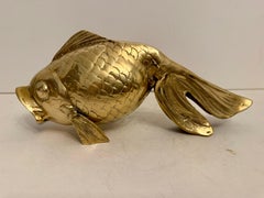 Mid Century Brass Koi Fish Sculpture