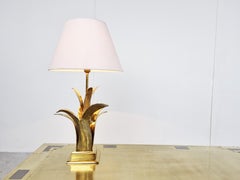 Mid-Century Brass Leaf Table Lamp, 1970s