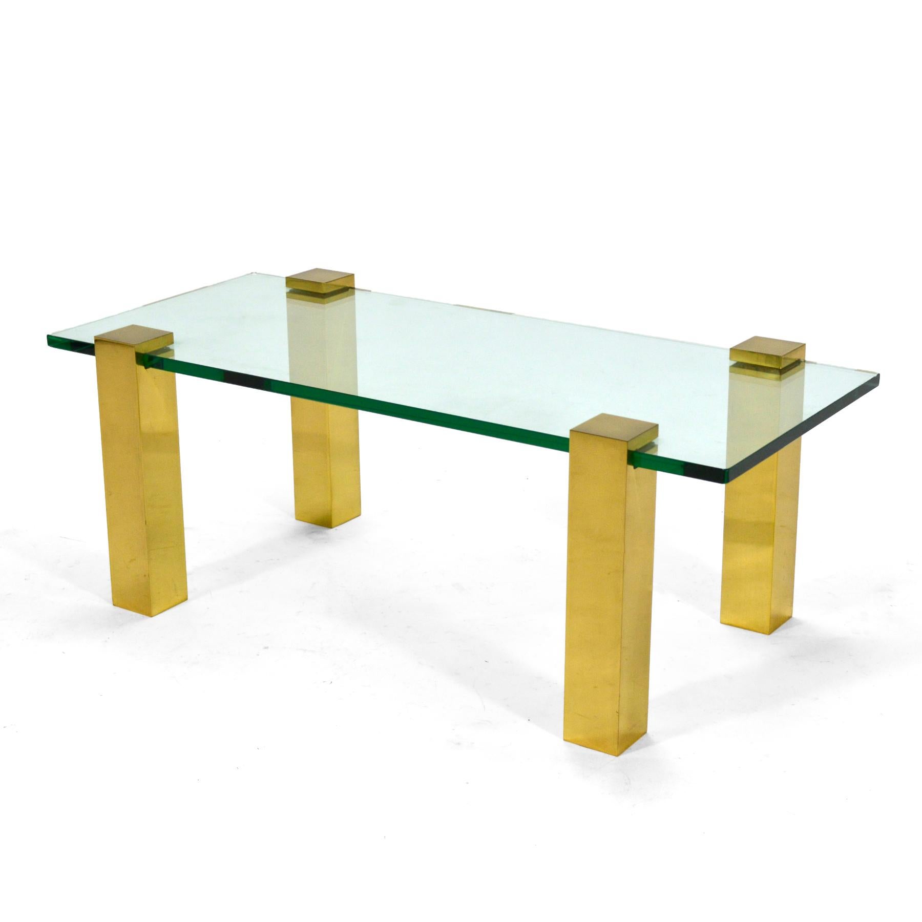 coffee table with brass legs