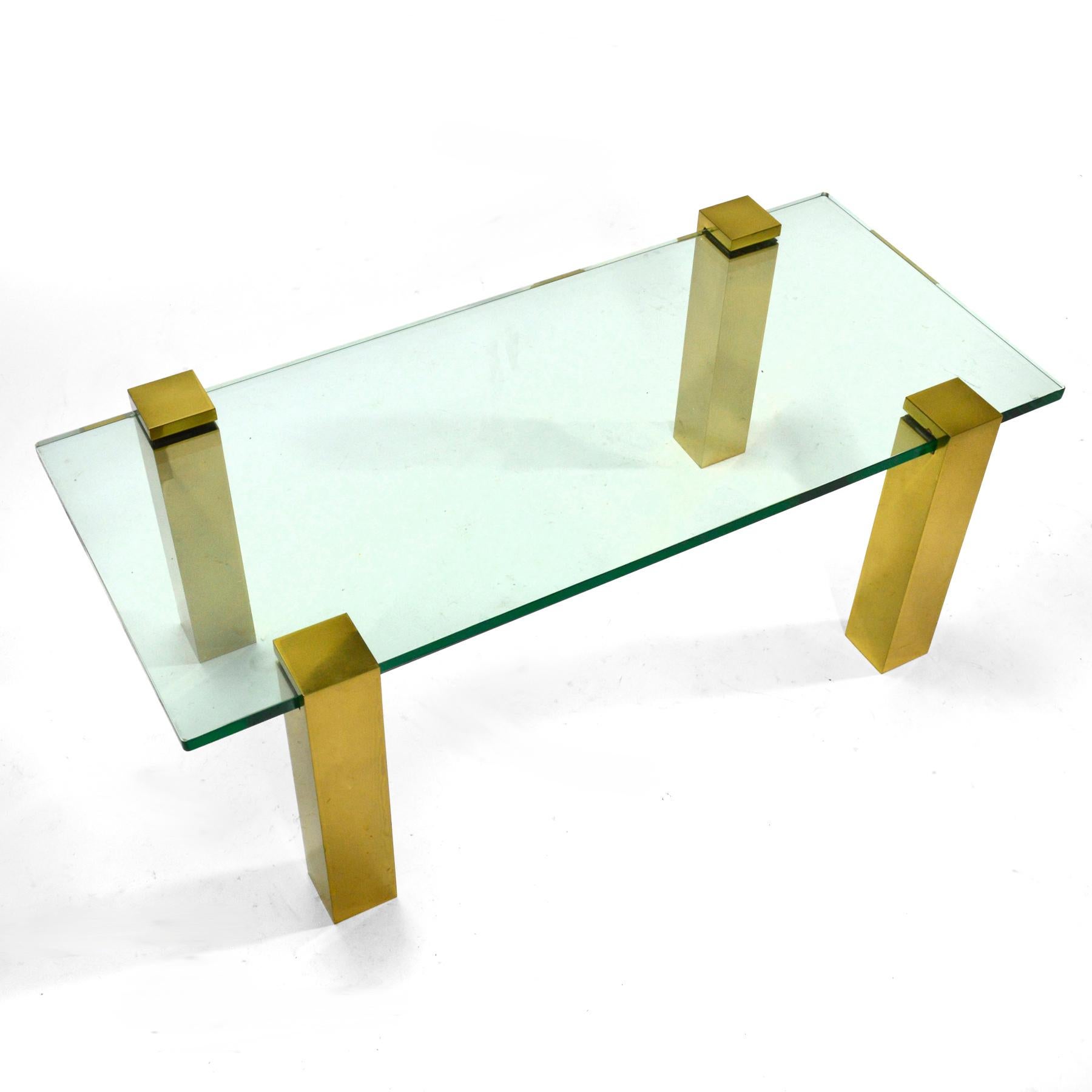 Mid-Century Modern Mid-century Brass Leg Coffee Table For Sale
