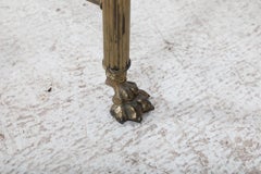 Mid Century Brass Lion Paw & Marble Coffee Table