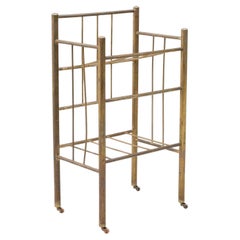 Mid-Century Brass Magazine Rack