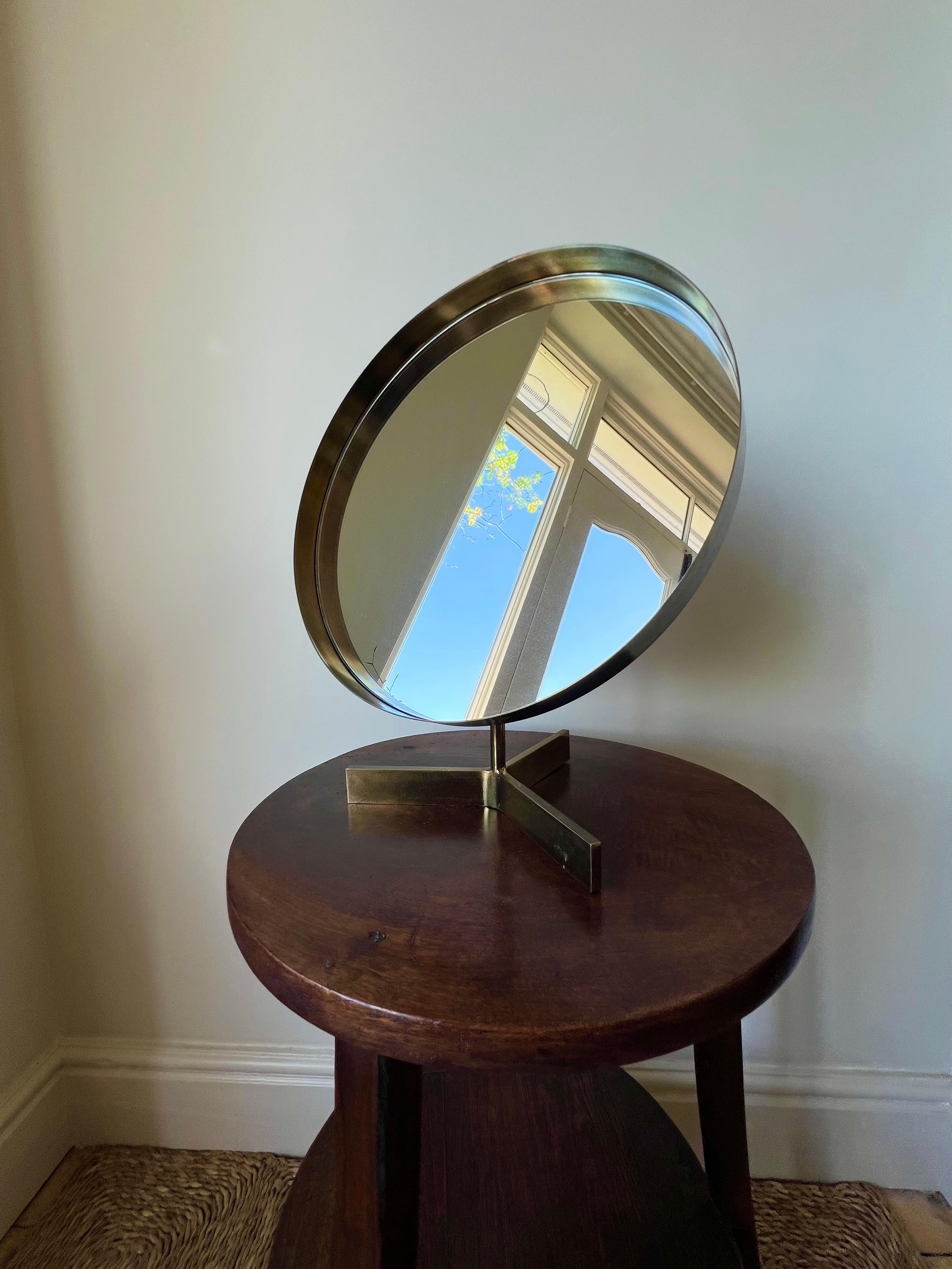 Miroir en laiton du milieu du siècle par Durlston Designs, Angleterre années 1960 en vente 4