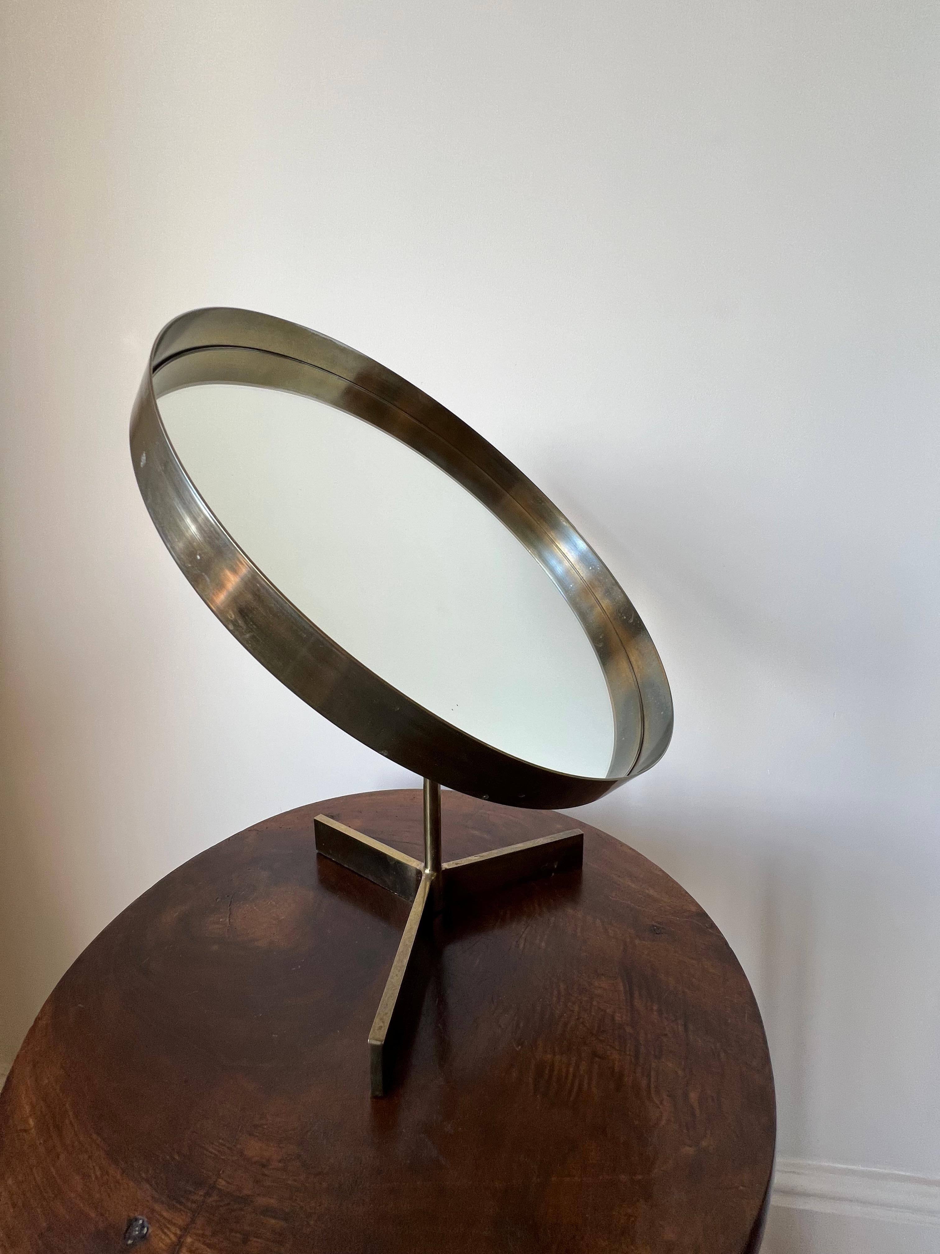 Miroir en laiton du milieu du siècle par Durlston Designs, Angleterre années 1960 en vente 7