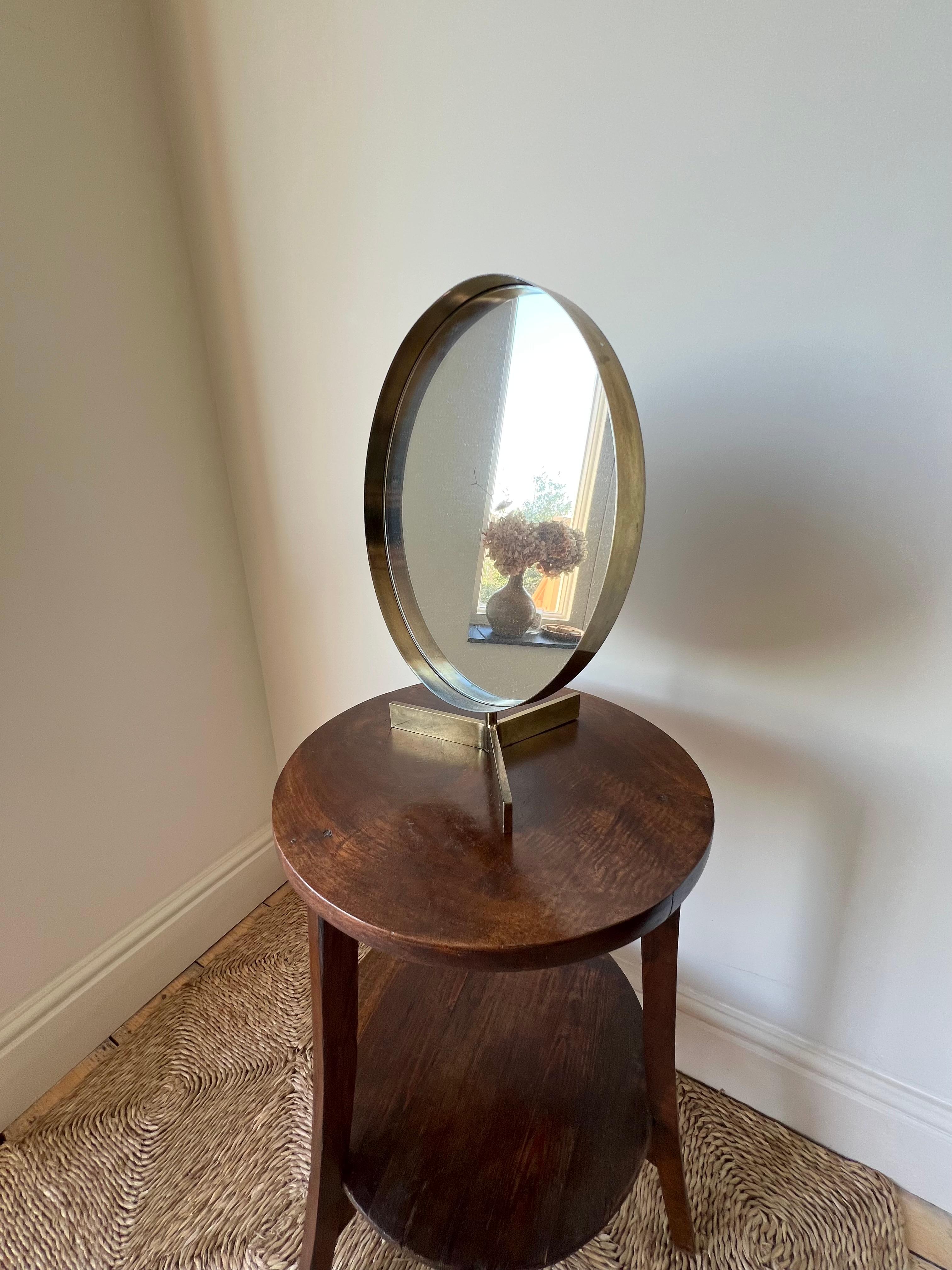 Mid-Century Modern Miroir en laiton du milieu du siècle par Durlston Designs, Angleterre années 1960 en vente