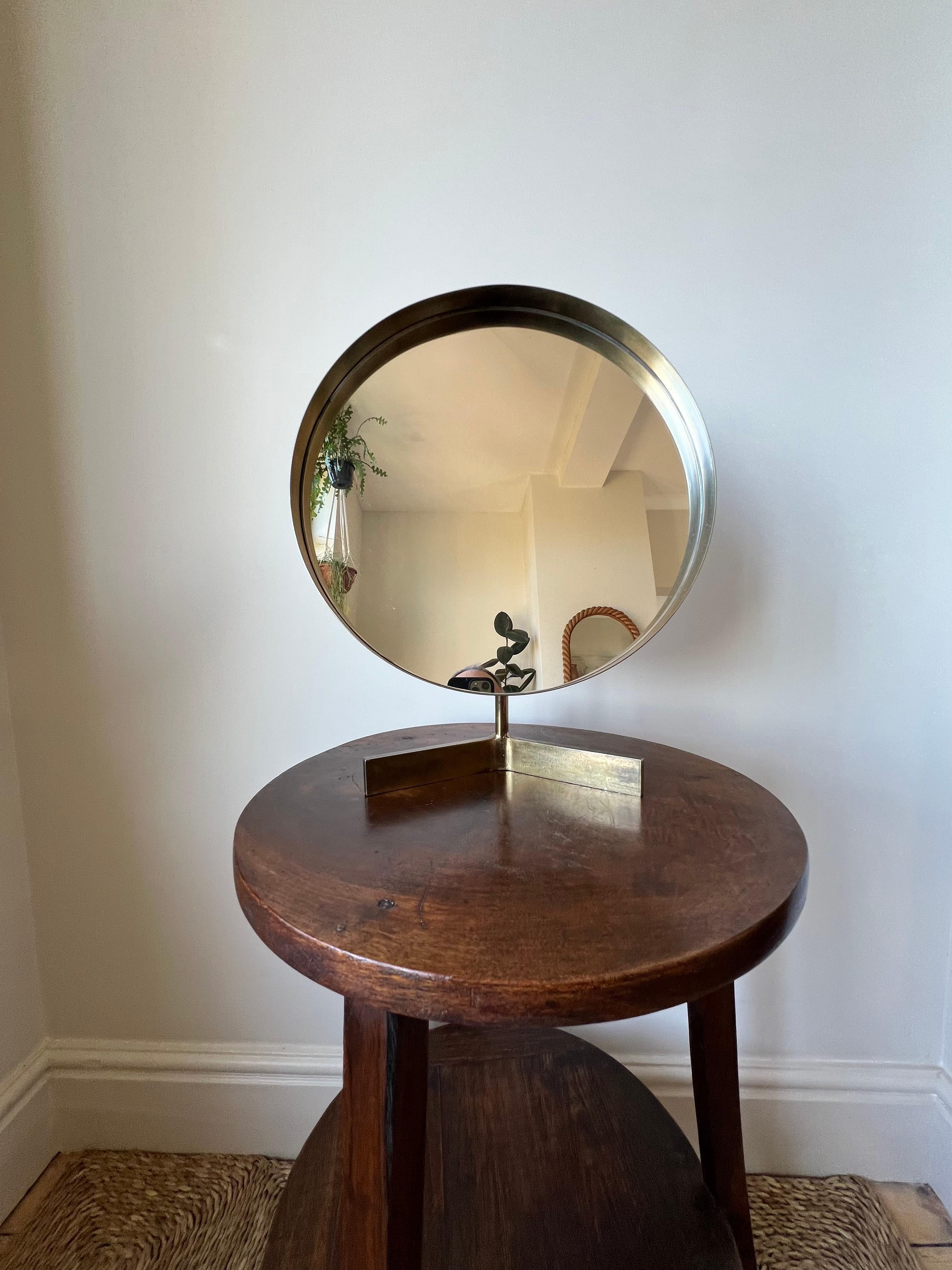 Miroir en laiton du milieu du siècle par Durlston Designs, Angleterre années 1960 Bon état - En vente à Bristol, GB