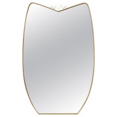 Mid-Century Brass Mirror, Italy circa 1950.