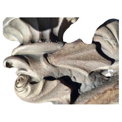 Mid Century Brass Nautical Style Anchor Andirons with Dolphins