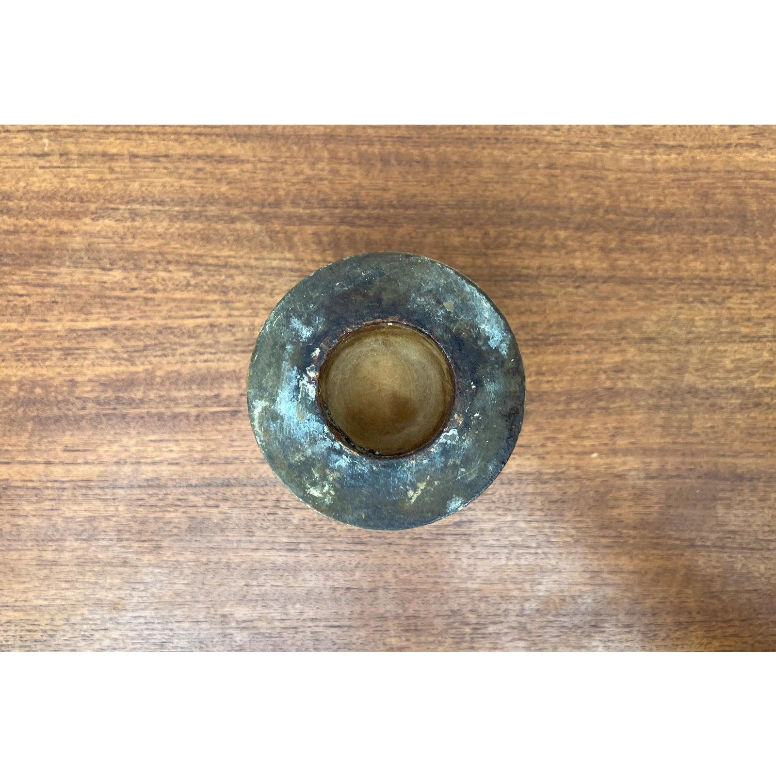 Portacandele a olio in ottone di metà secolo, anni '60 in vendita 3