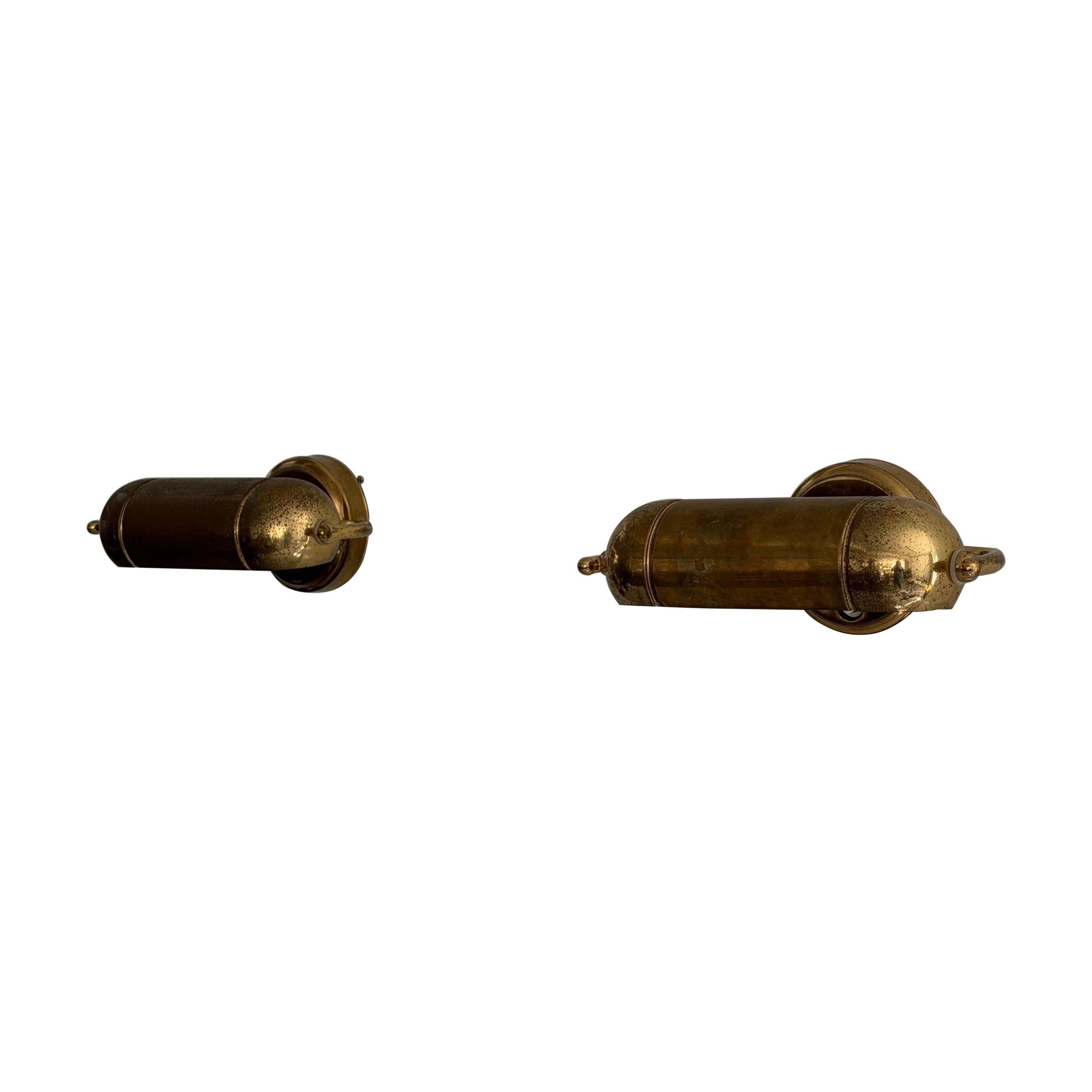 Mid-Century Brass Pair of Sconces by N Leuchten, 1960s, Germany